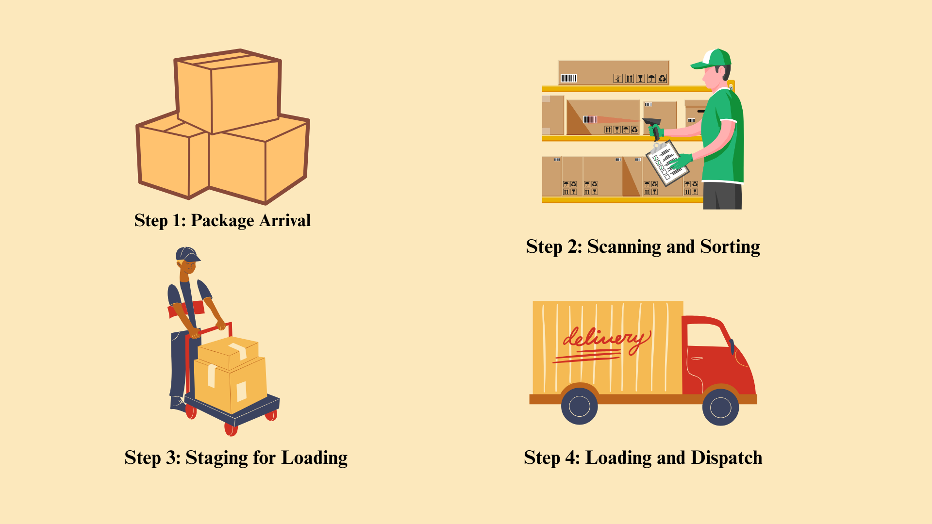 Package Flow in the Last Mile Sorting and Distribution Center
