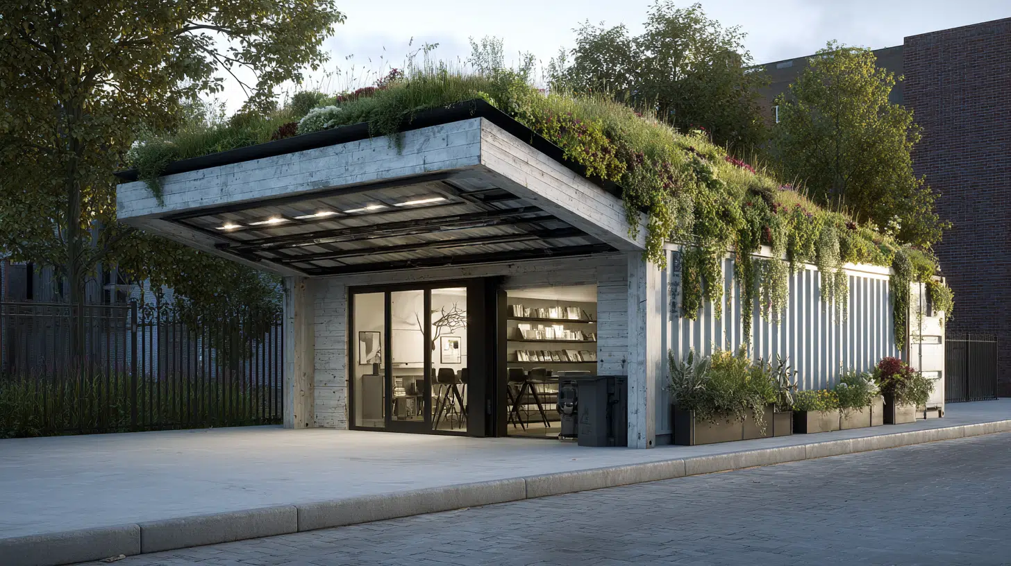 green roof garage