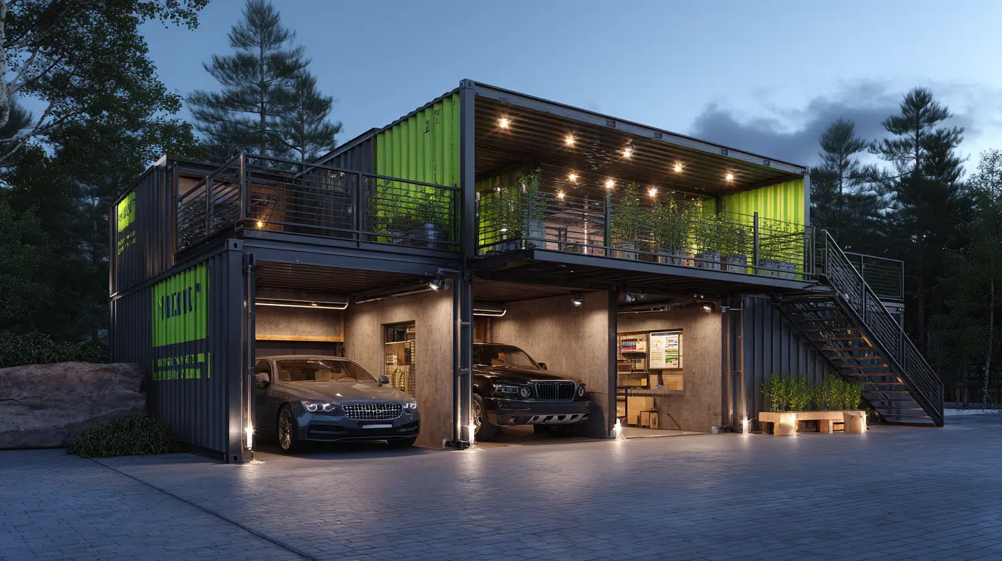 multi level container garage