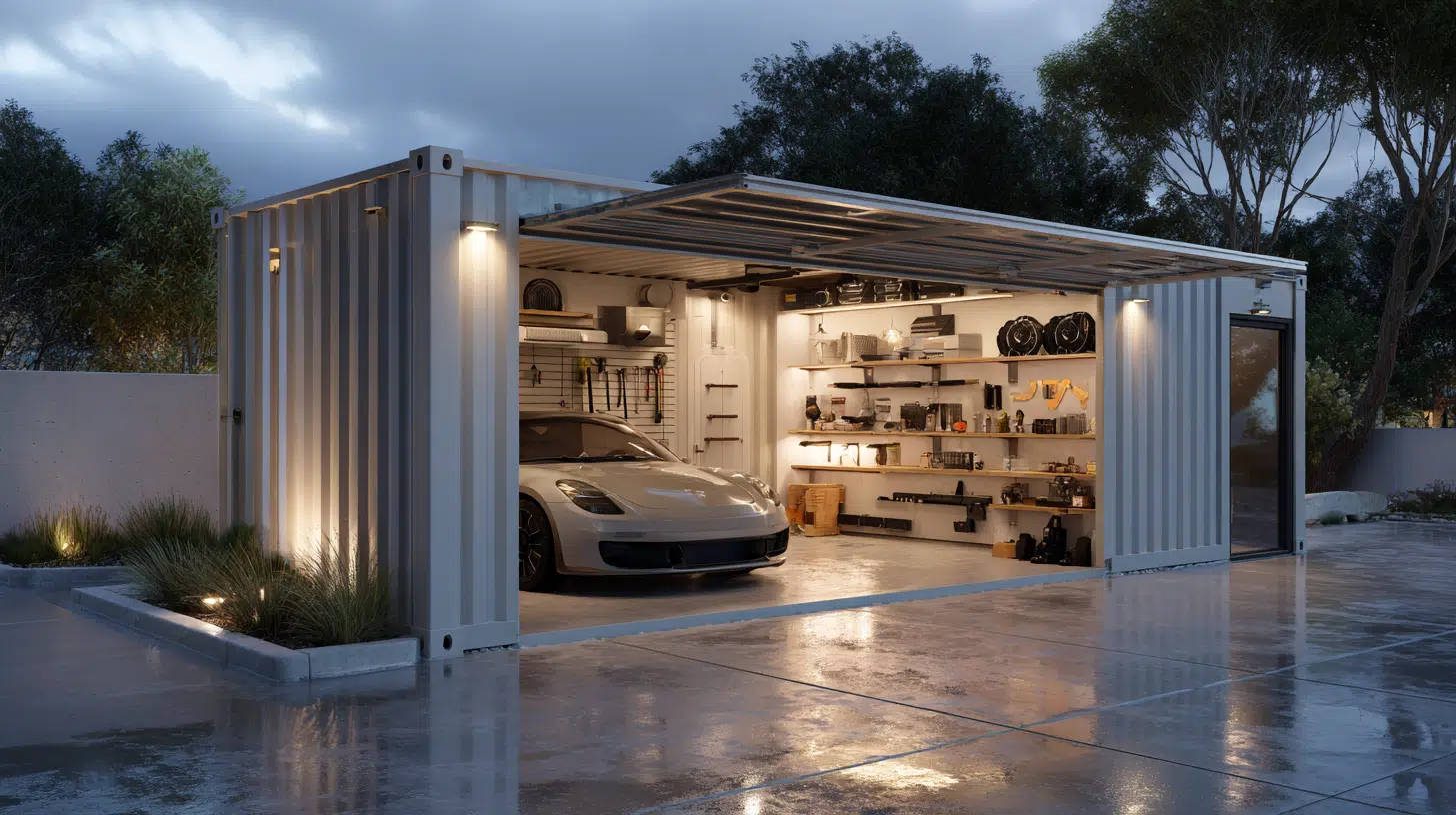 one car simple shipping container