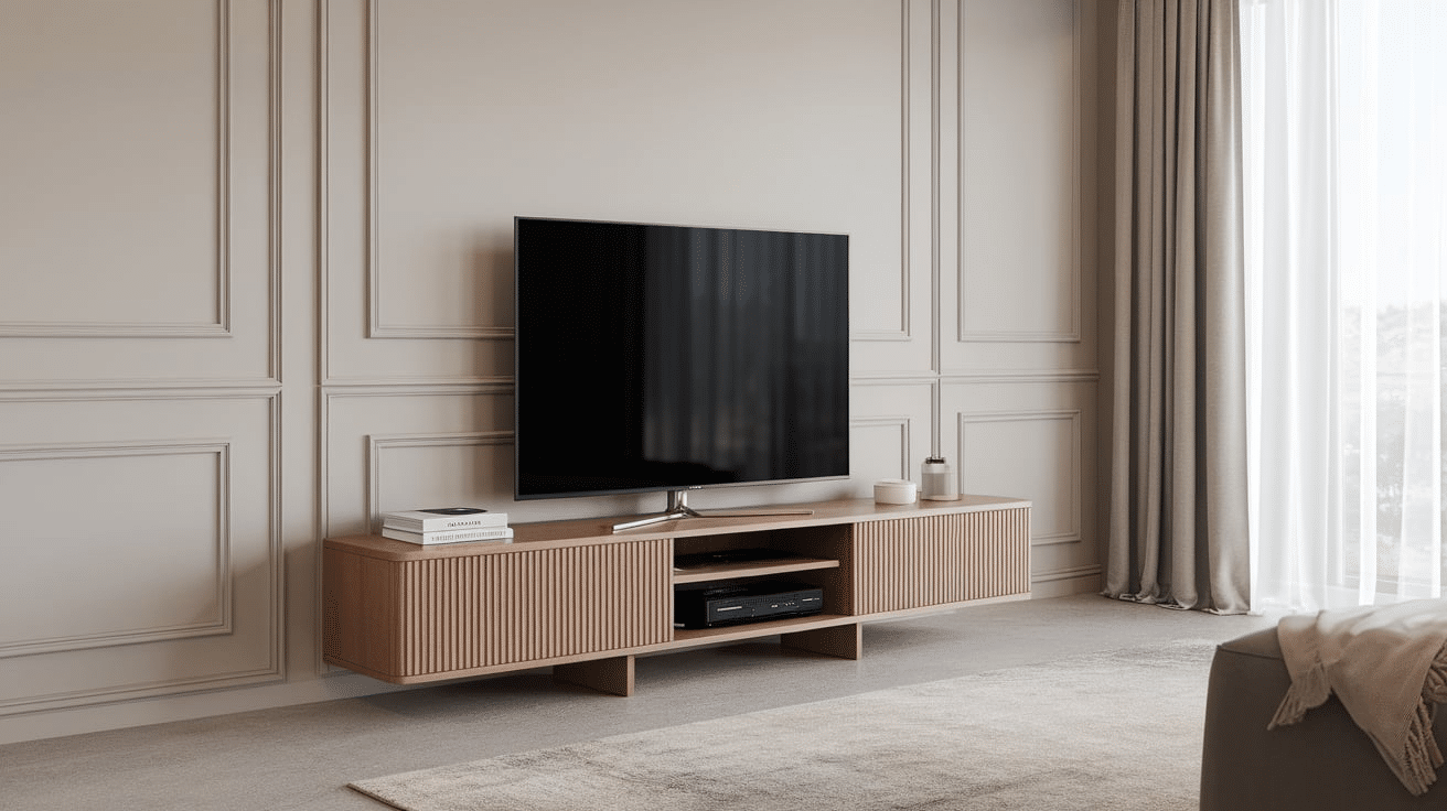 cord box hiding tv and console wires in living room home organization