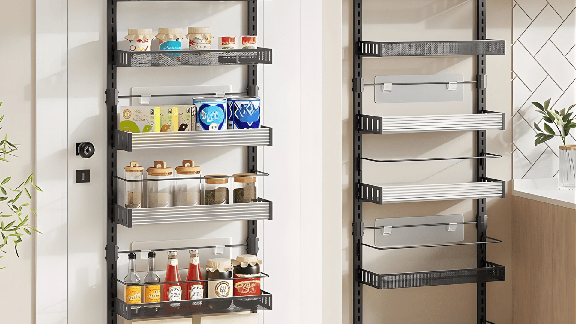 over the door and cabinet organizers for studio apartment storage ideas