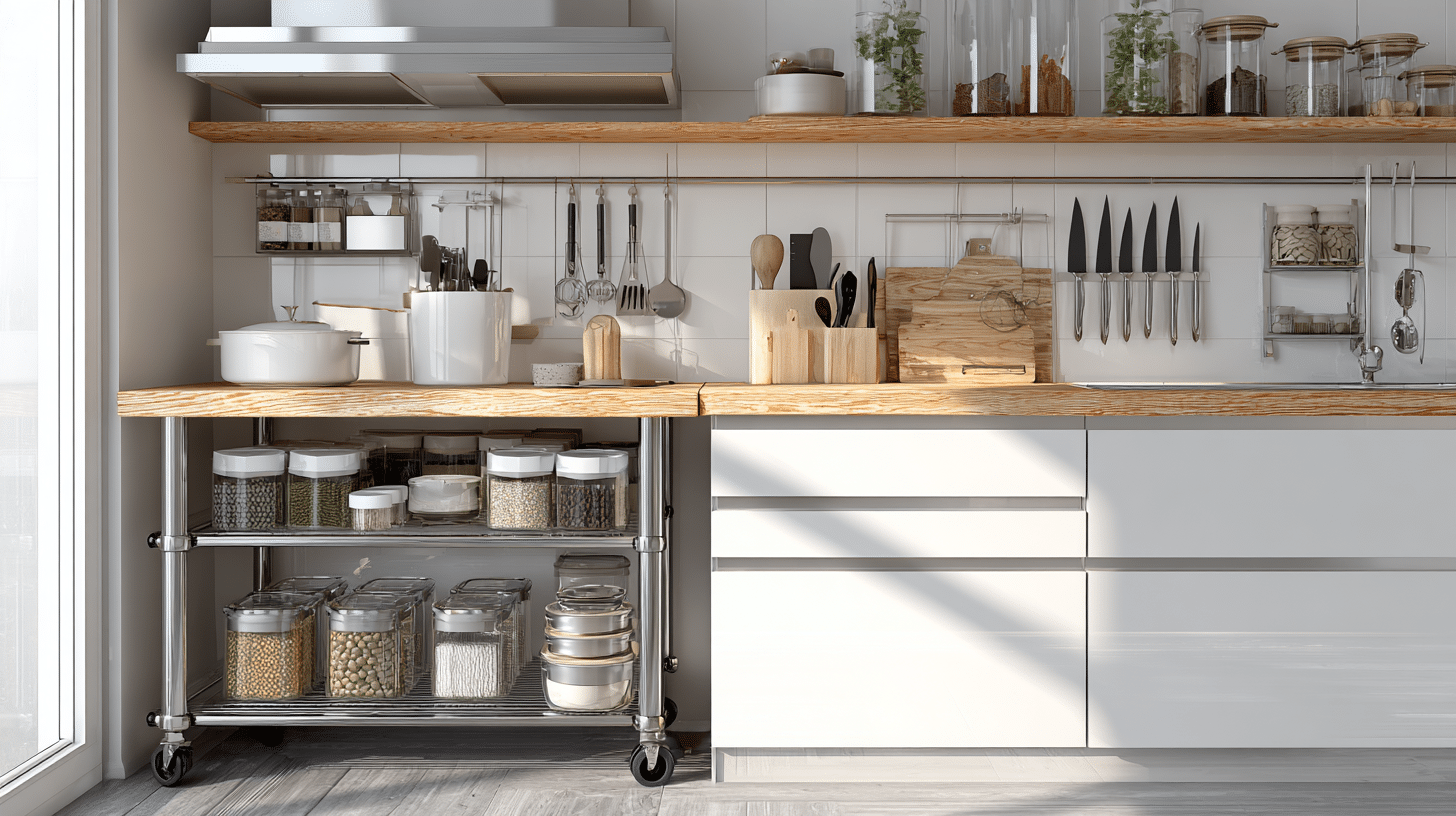 smart kitchen and bathroom storage