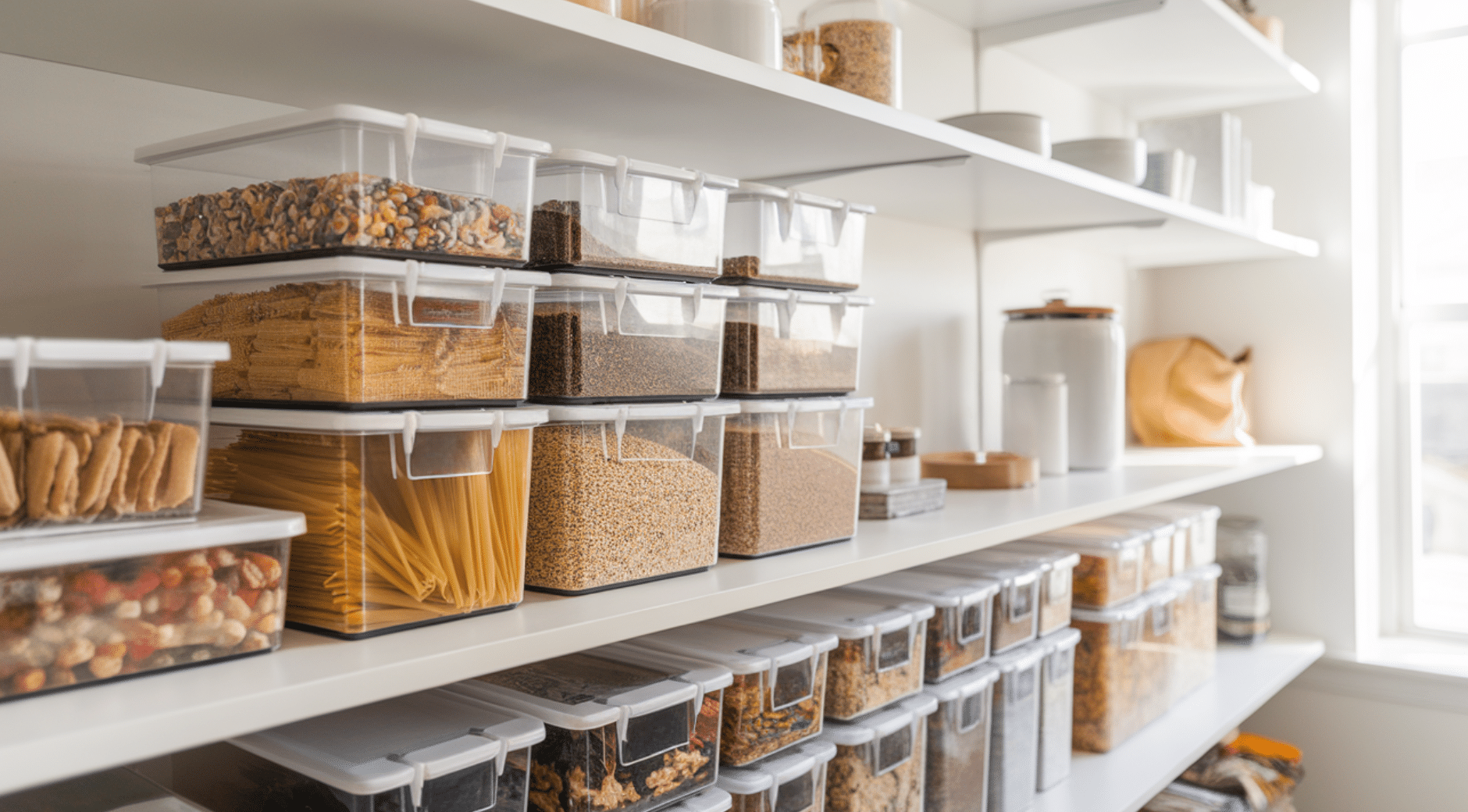 Use Clear Pantry Bins