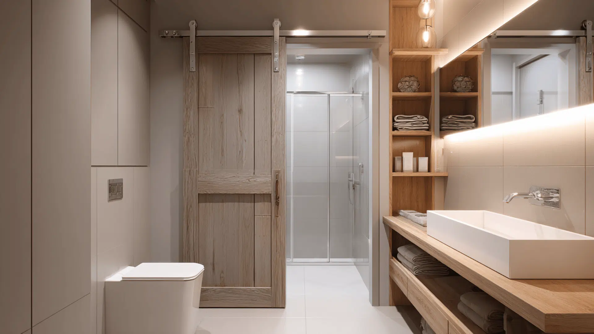 add a sliding or pocket door