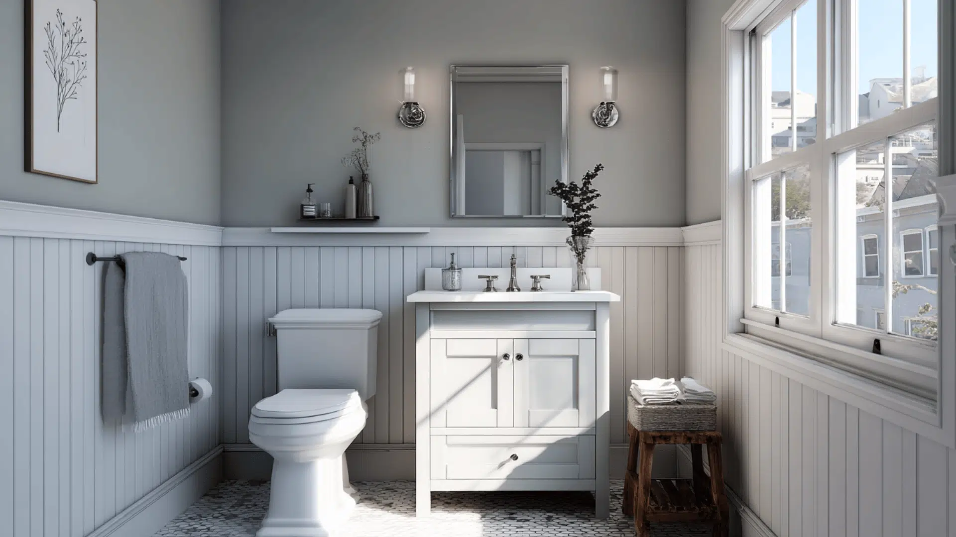 add wainscoting or beadboard