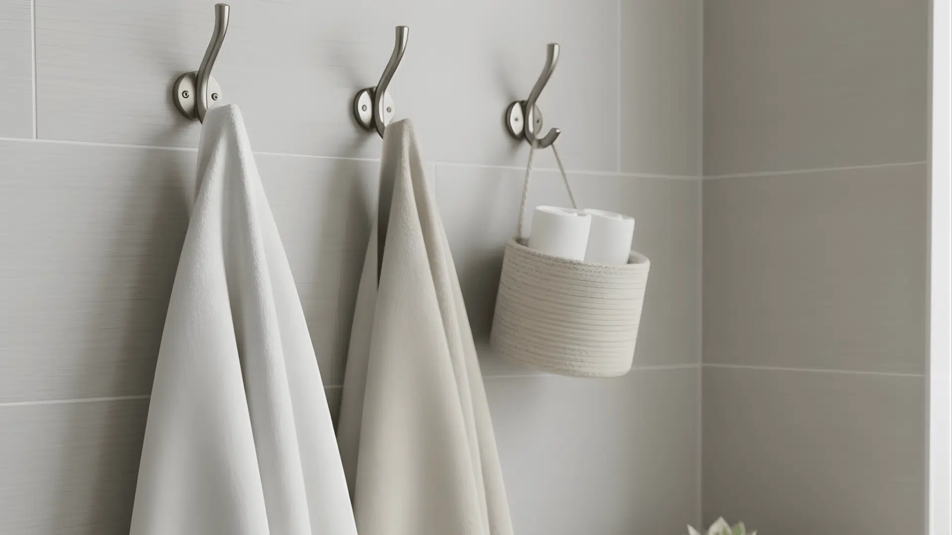 add wall hooks for storage