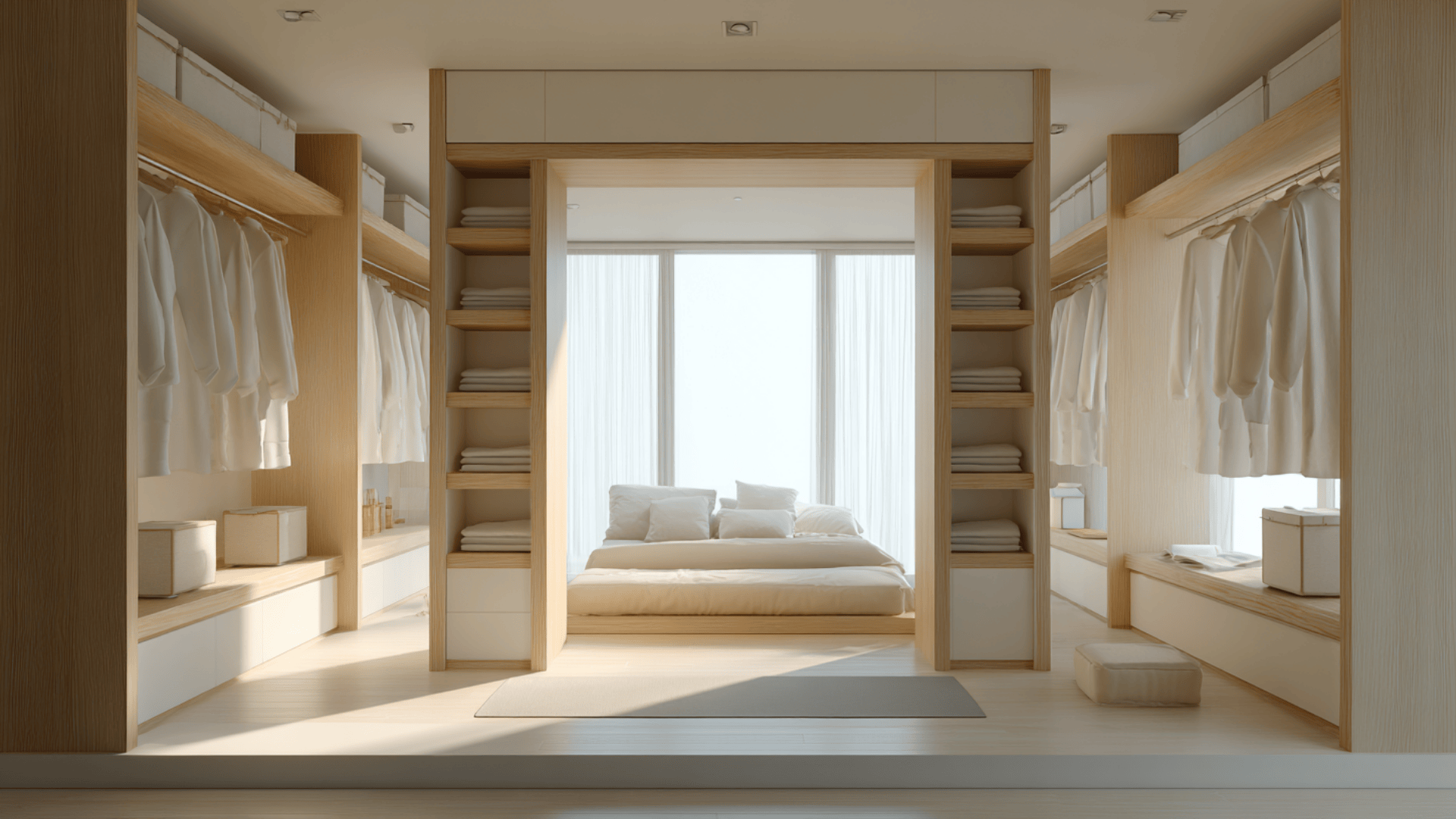 bedroom divider closet layout
