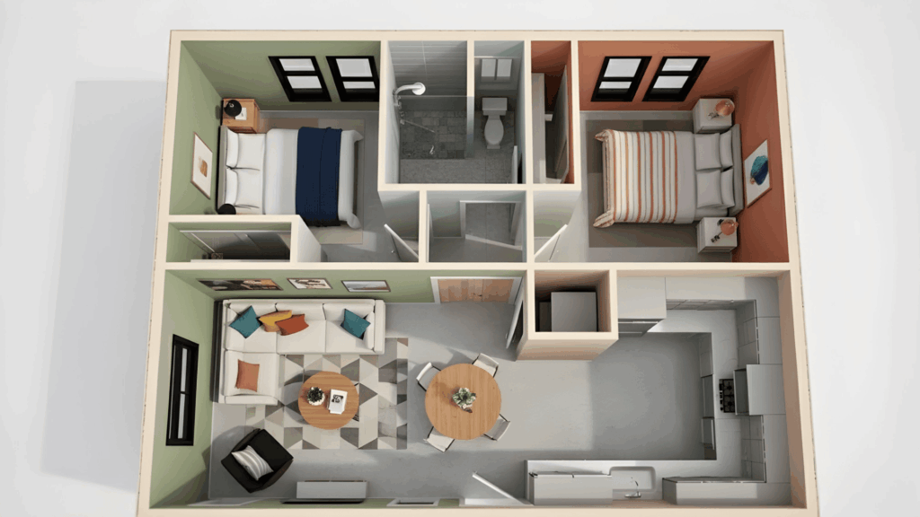 14 Space-Saving 2-Bedroom Tiny Home Ideas - Jack Cooper