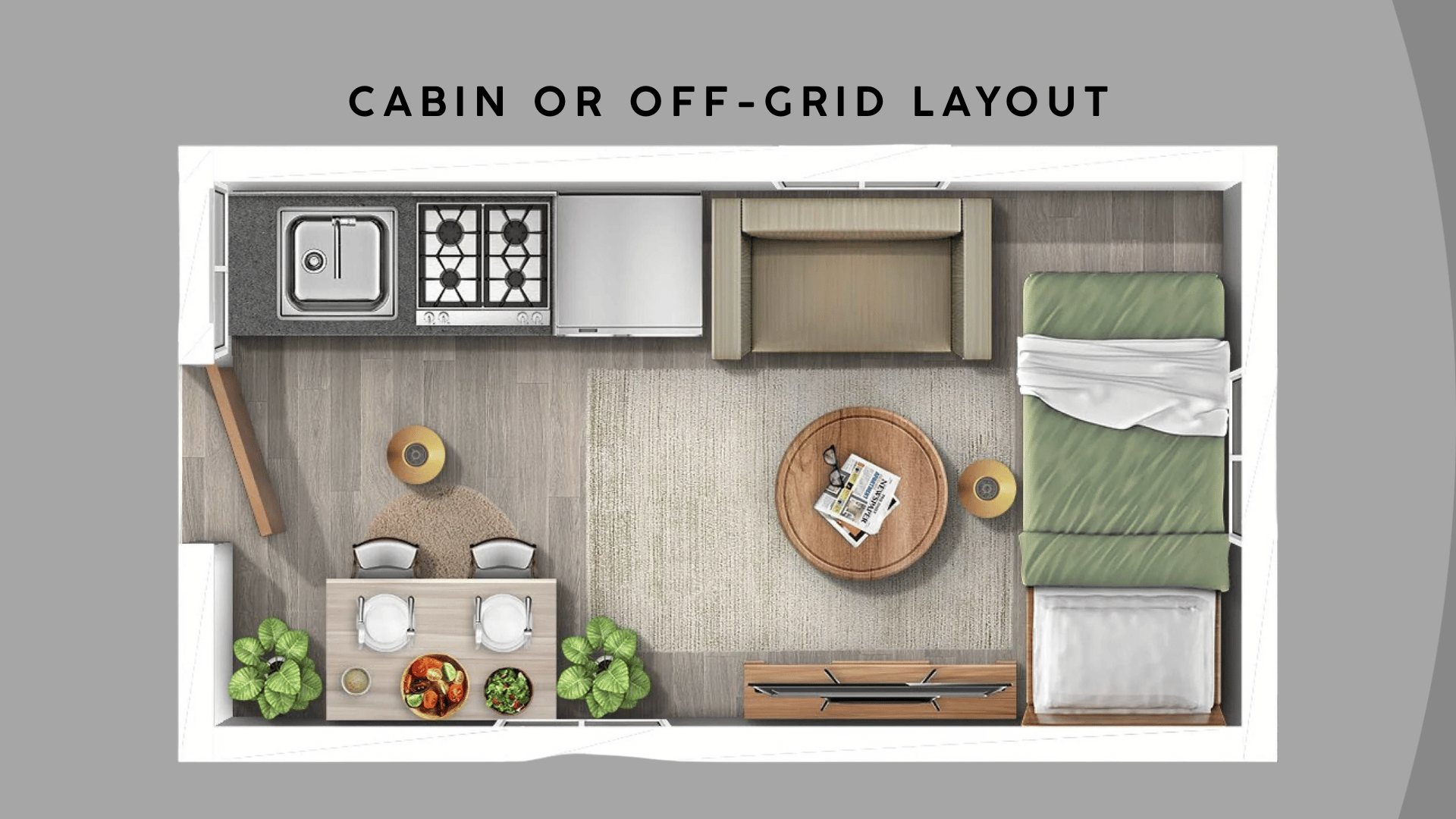 cabin or off grid layout