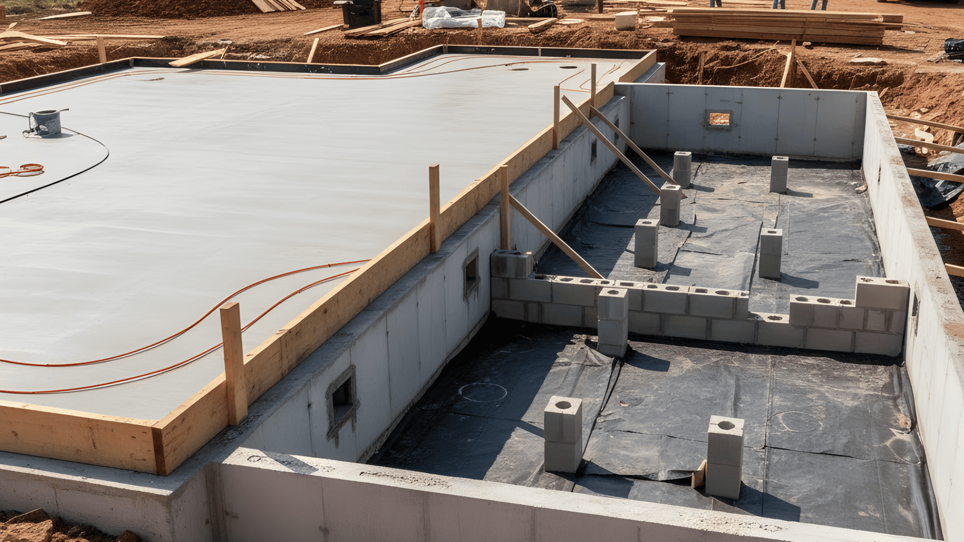 combination hybrid basement foundation