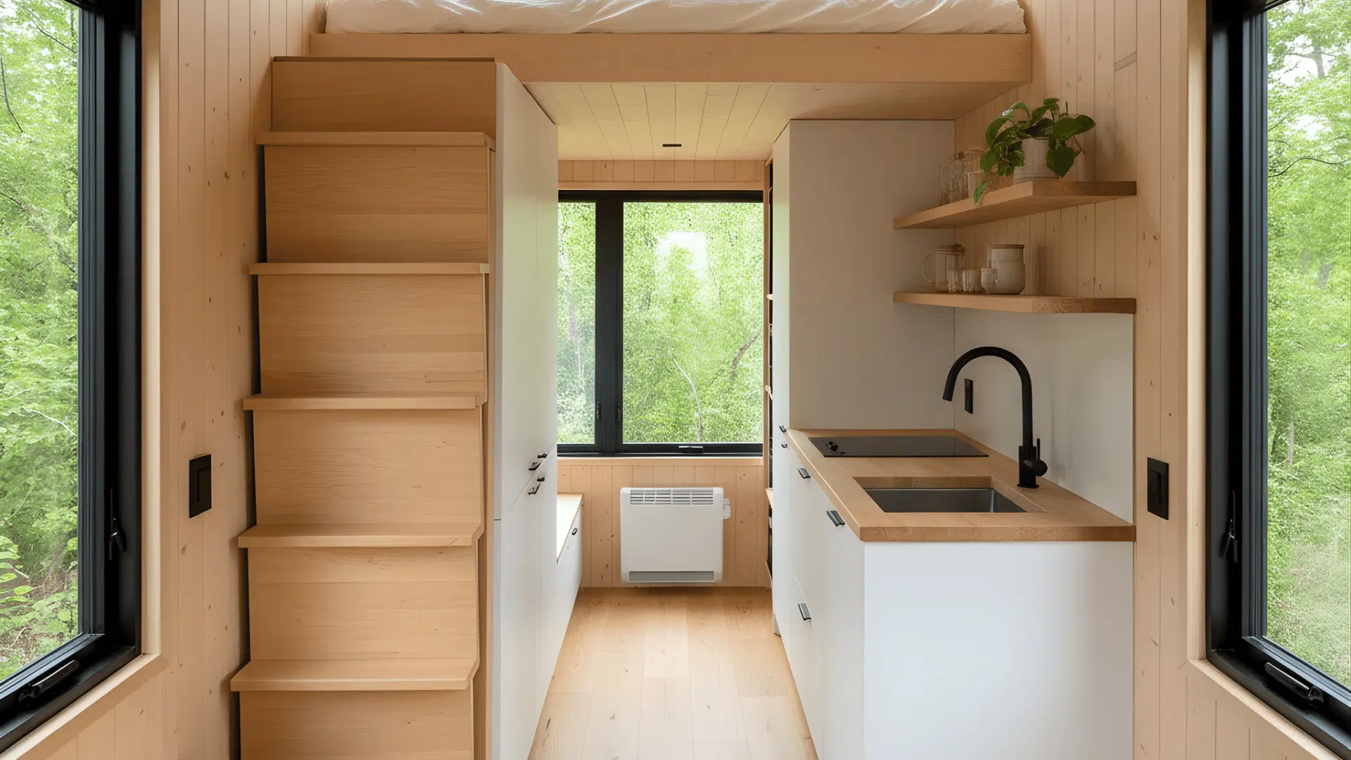 compact travel layout tiny house on wheels design idea