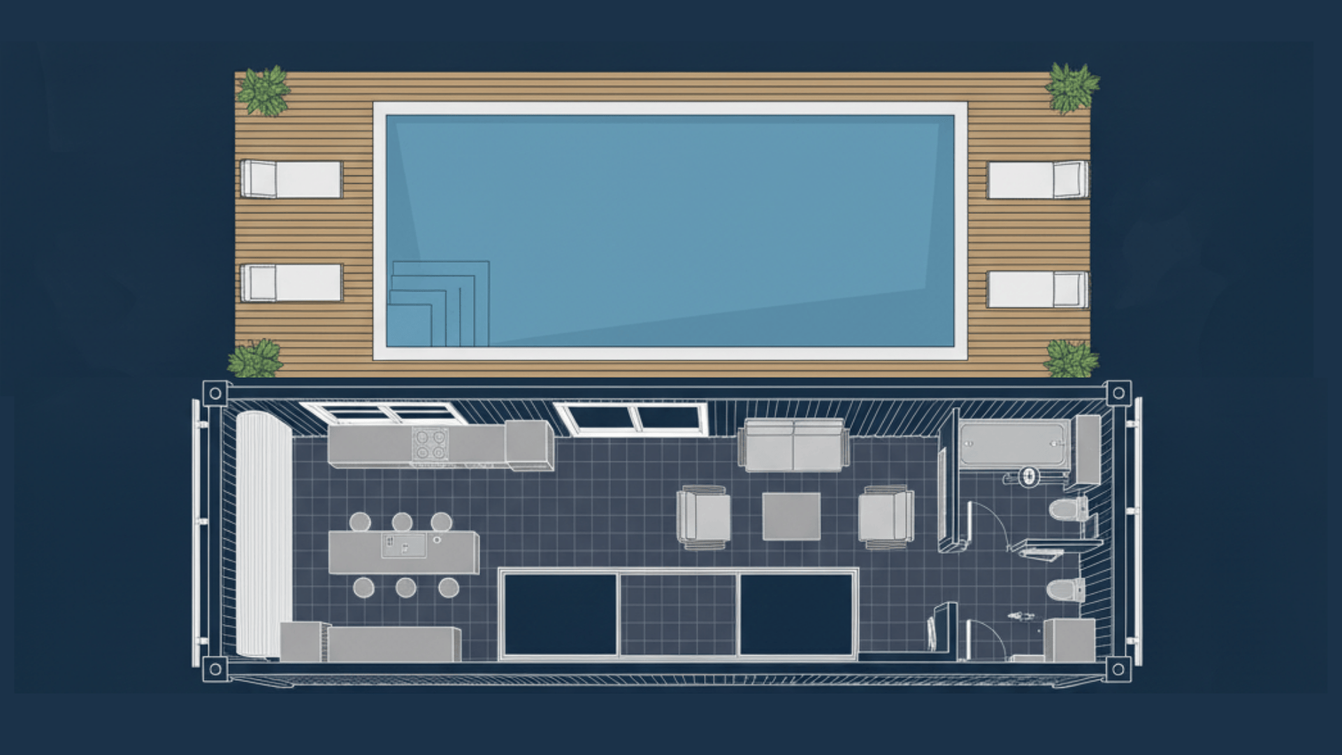 container pool house
