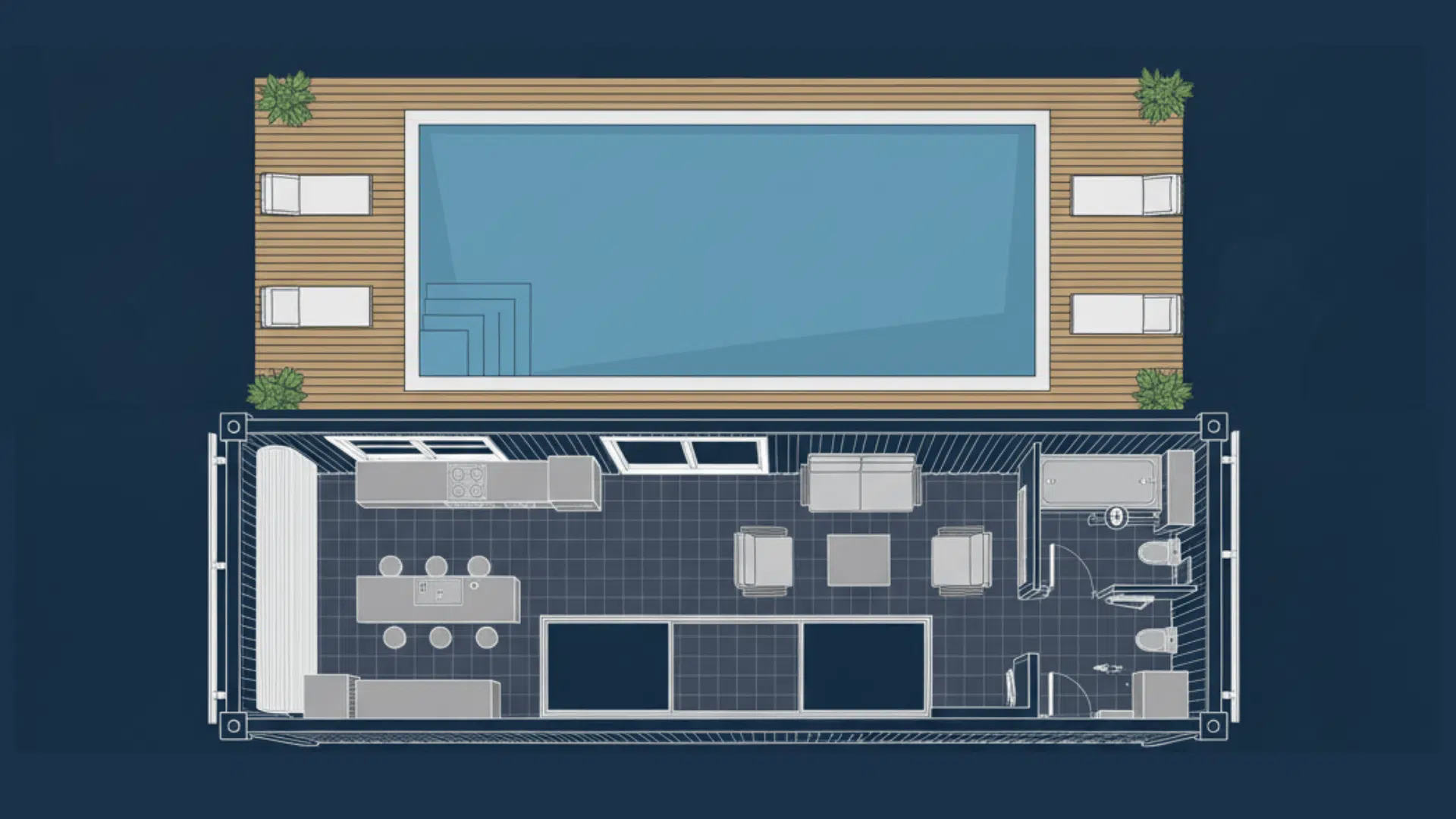 container pool house