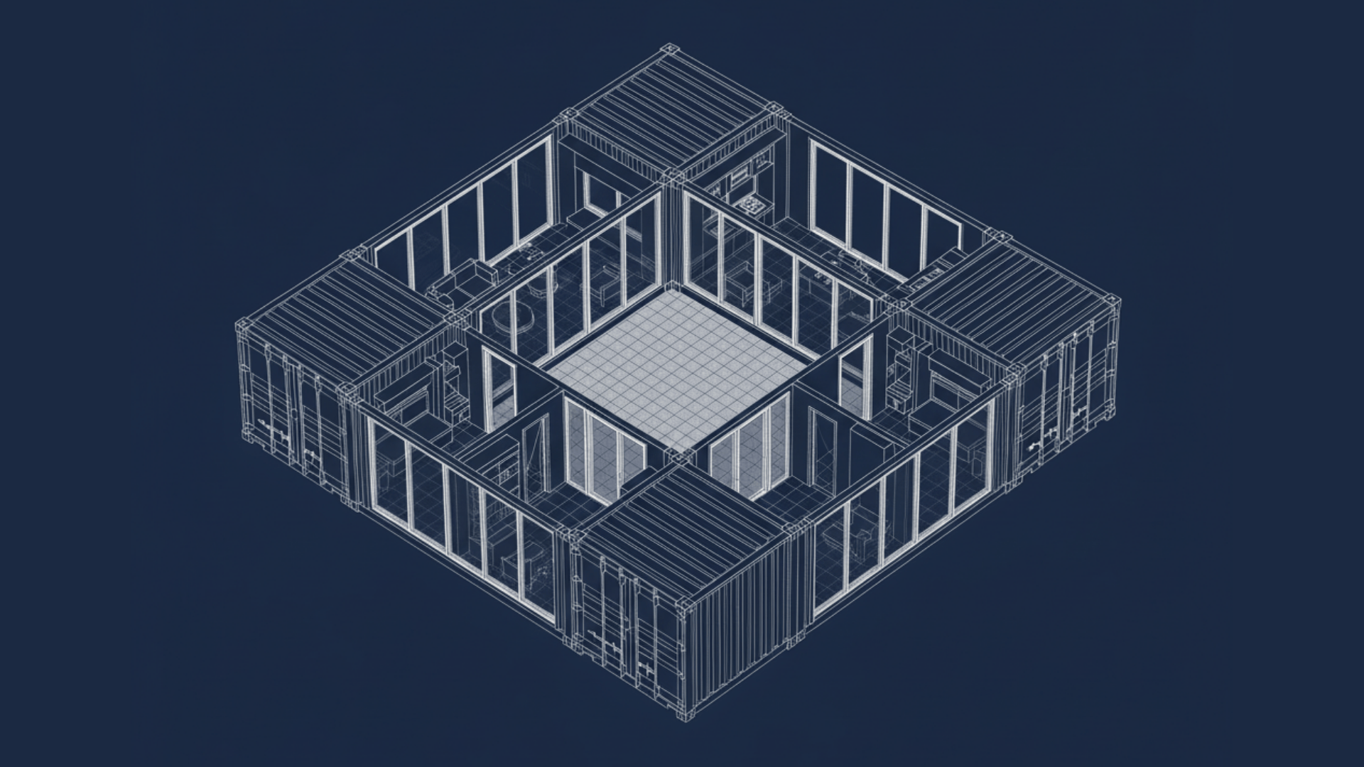 courtyard four container design
