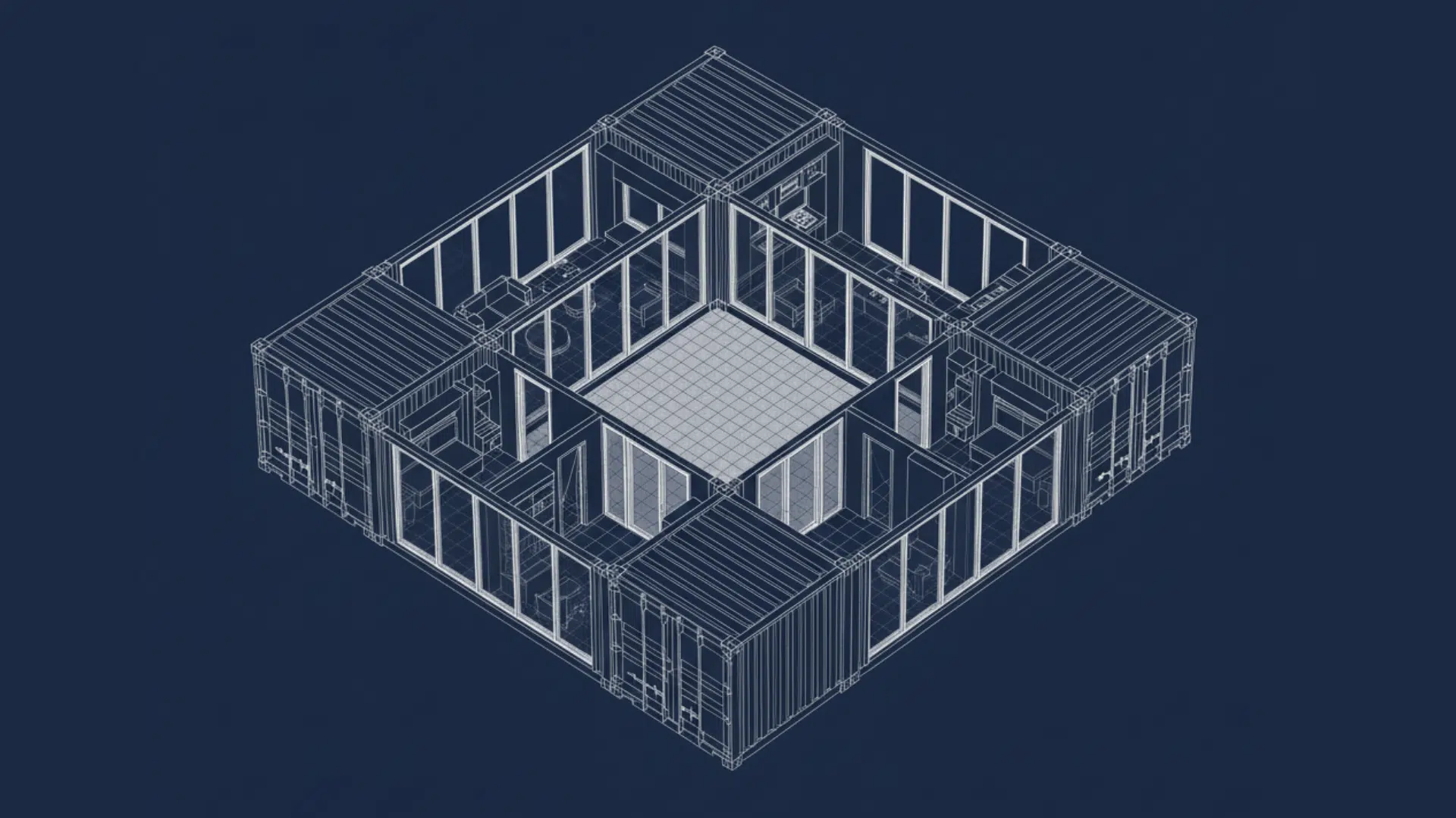 courtyard four container design