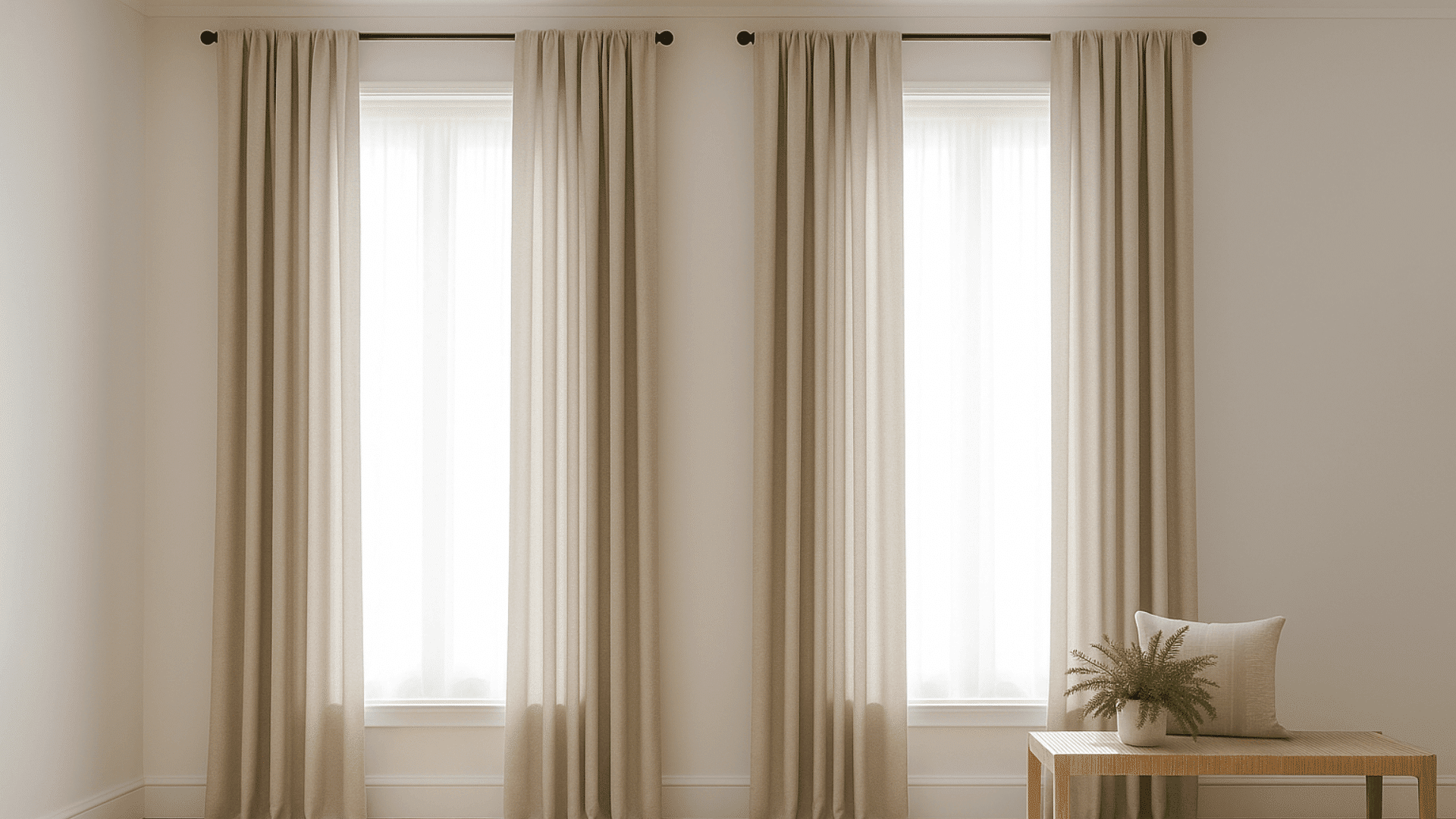 curtain placement and rod height