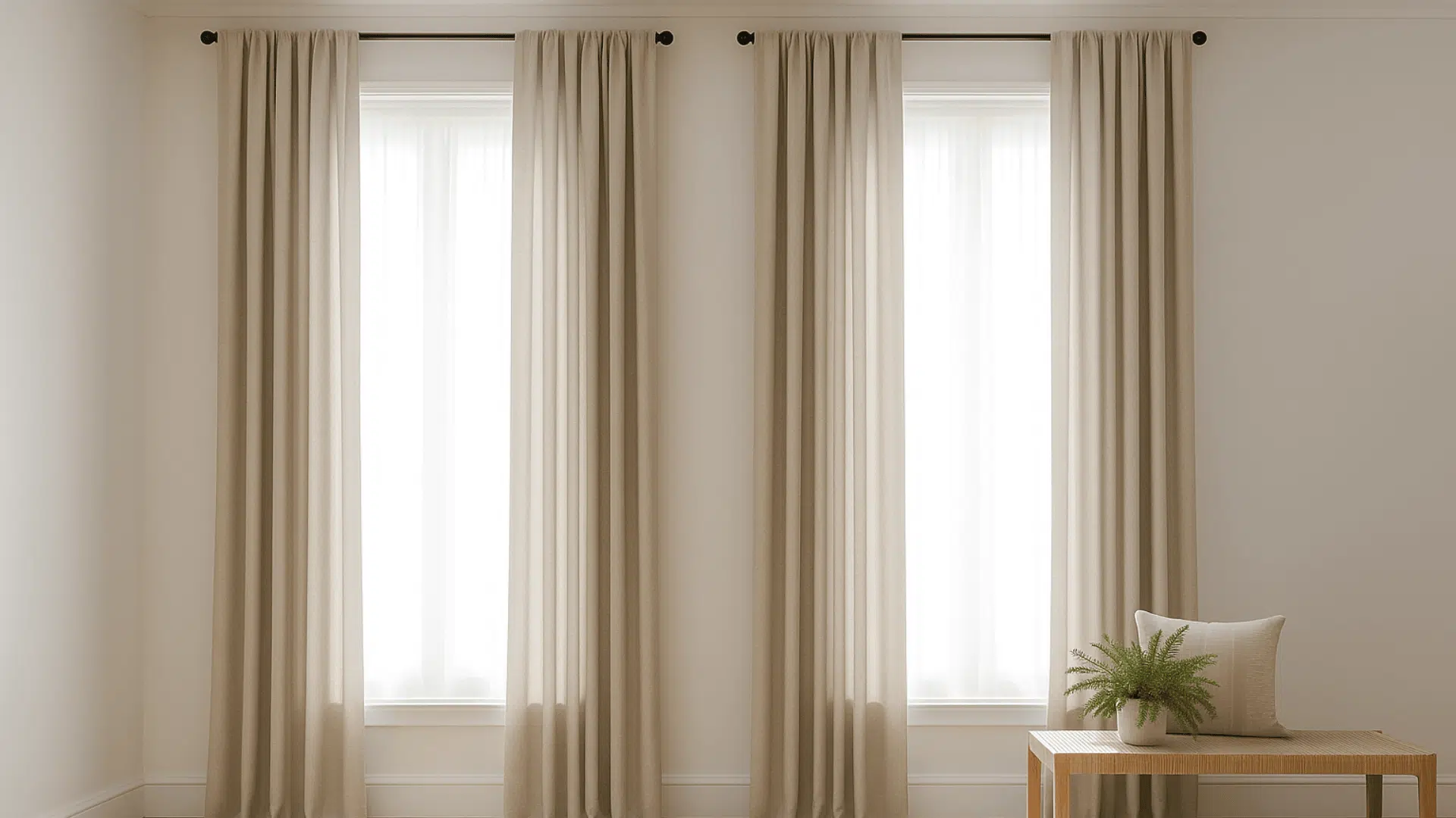 curtain placement and rod height