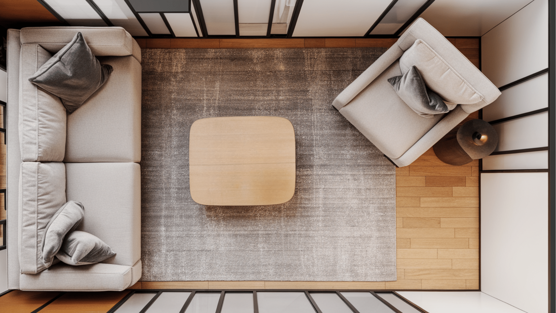 diagnol furniture placement for small living room