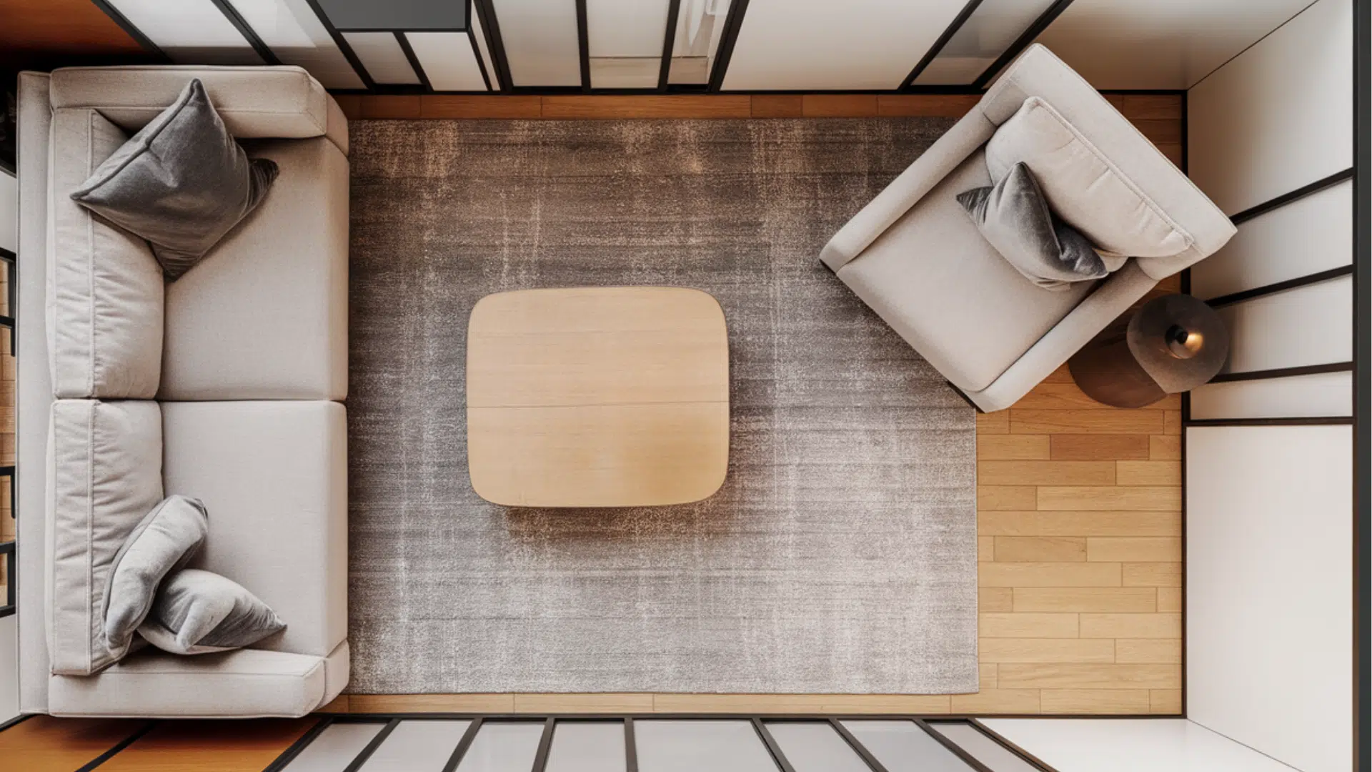 diagnol furniture placement for small living room