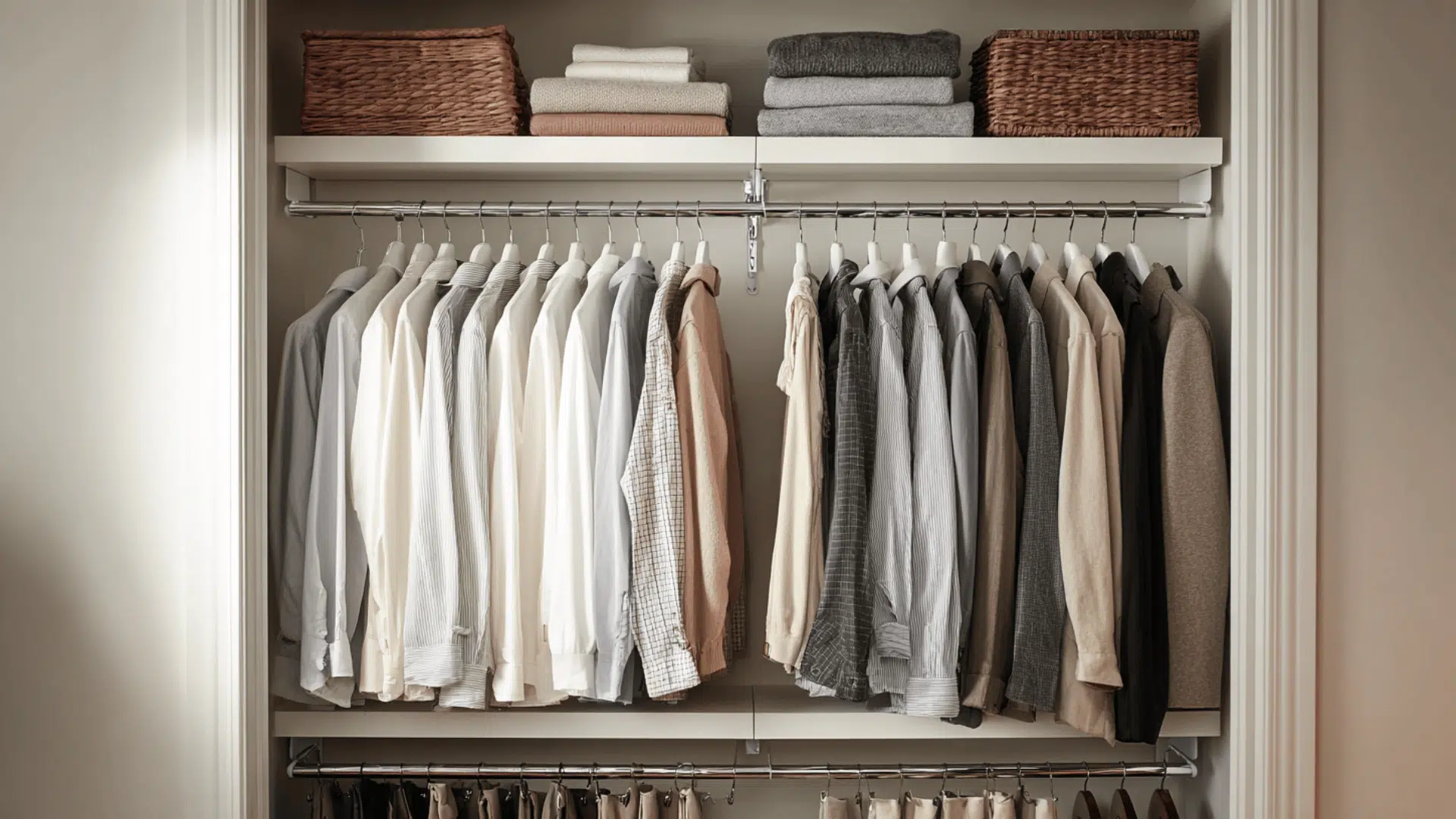 double hanging rod layout