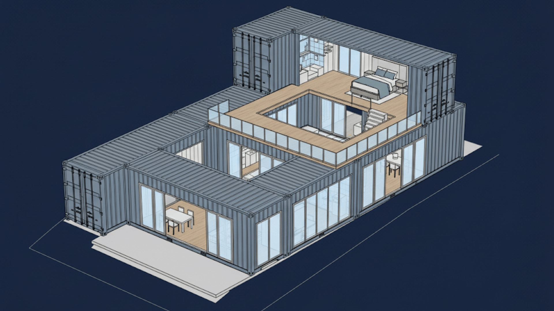 five bedroom container villa