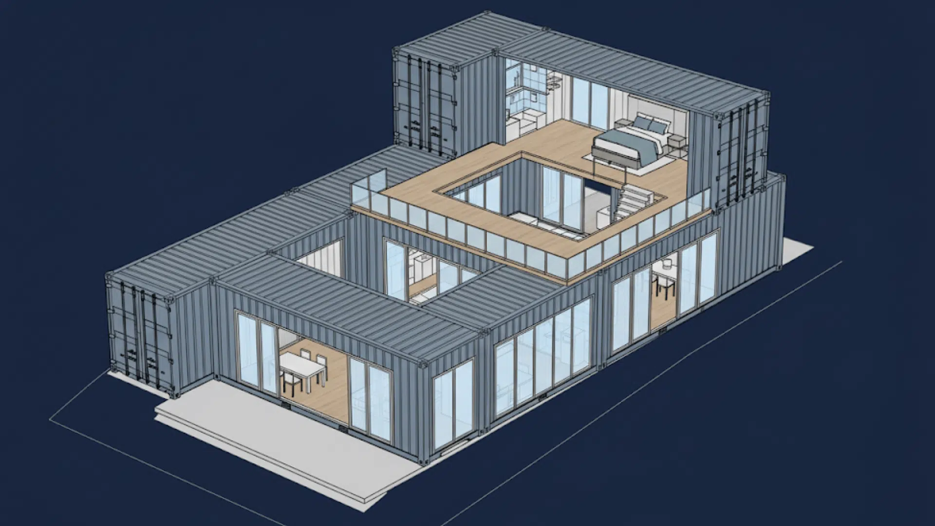 five bedroom container villa