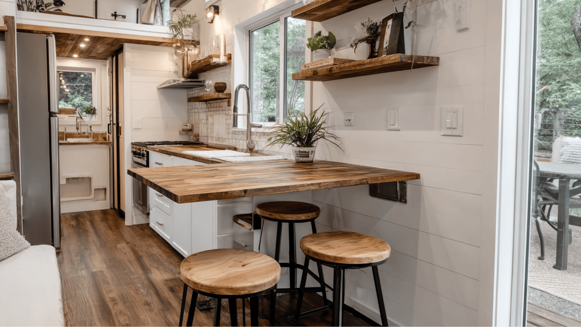 foldable dining table tiny home kitchen interior design ideas