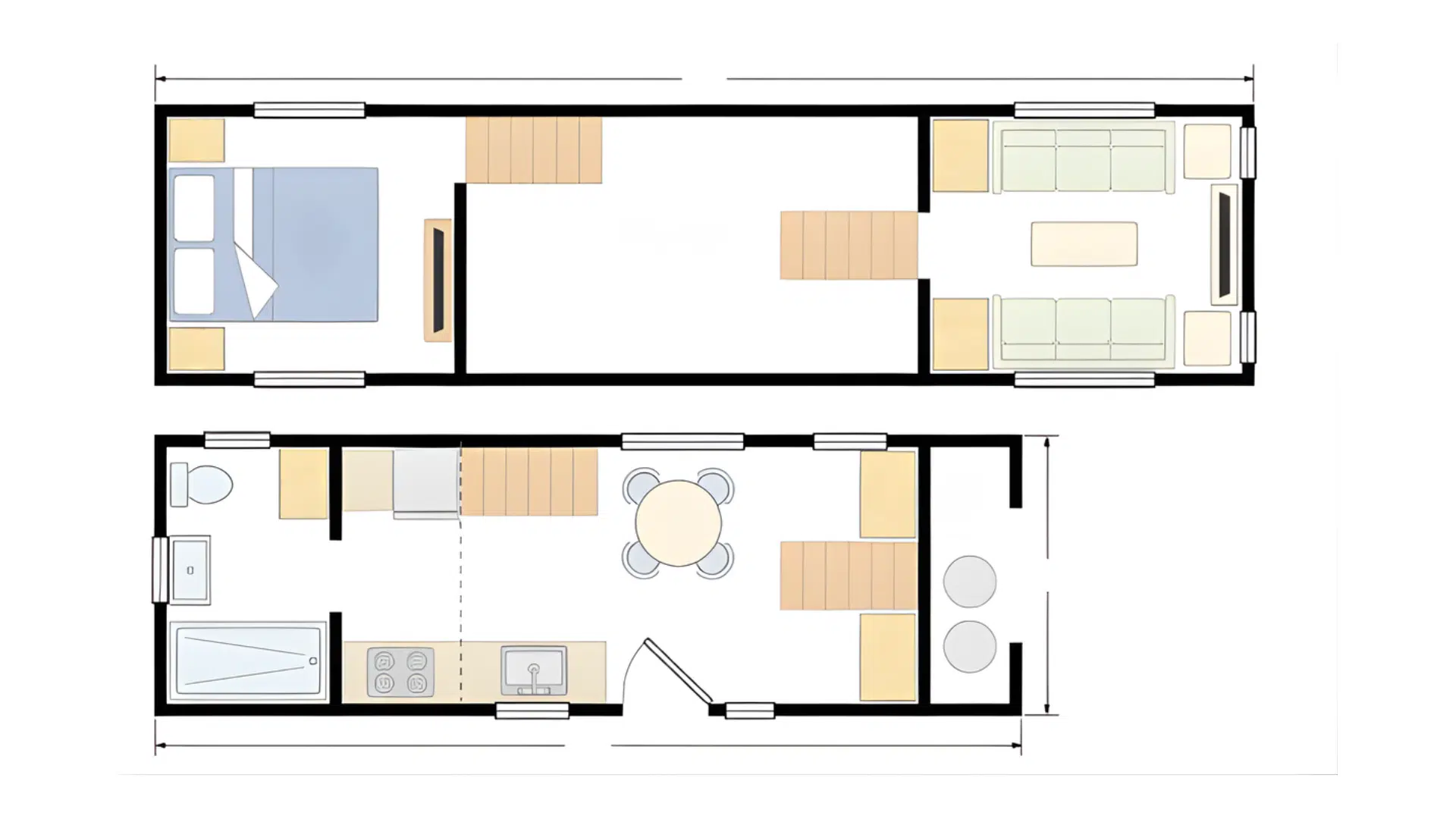 gooseneck tiny house floor plan