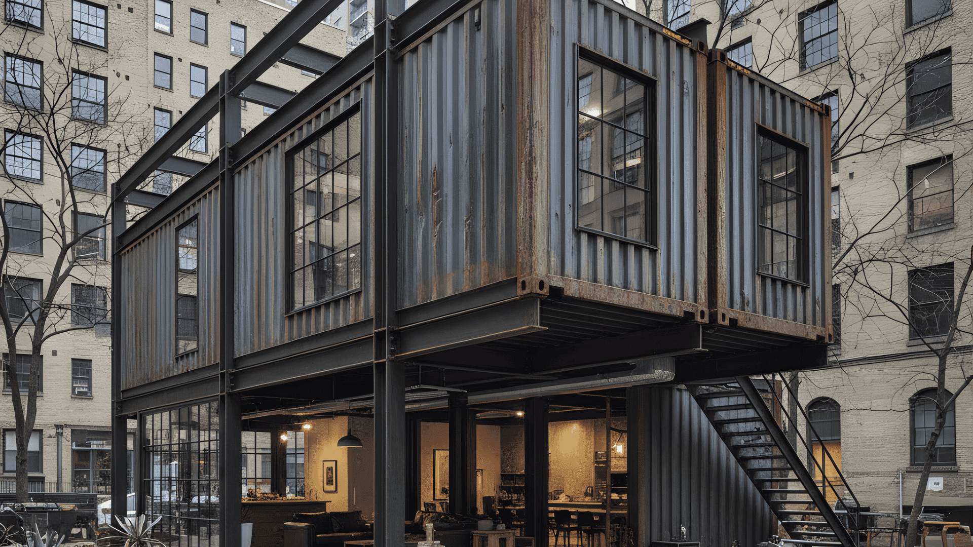 industrial style container home
