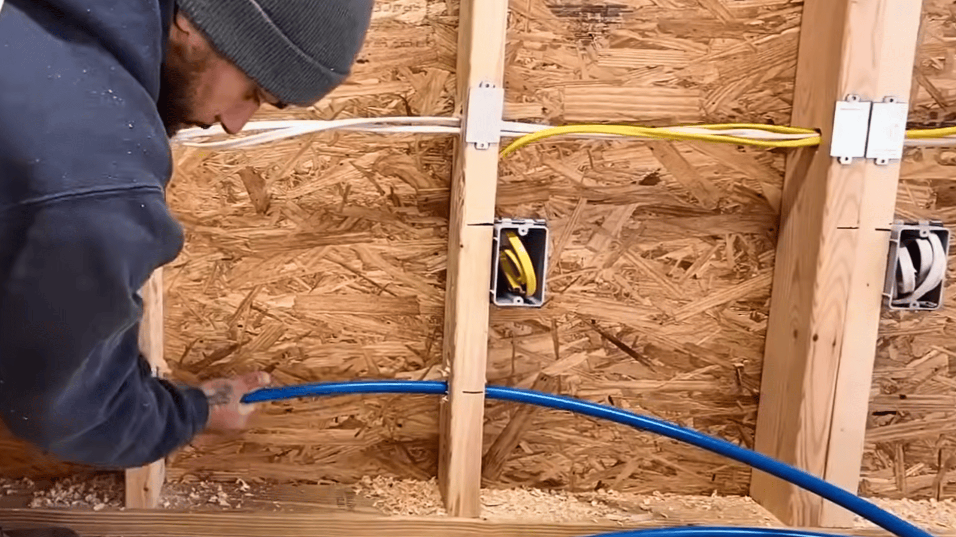 install plumbing and insulation