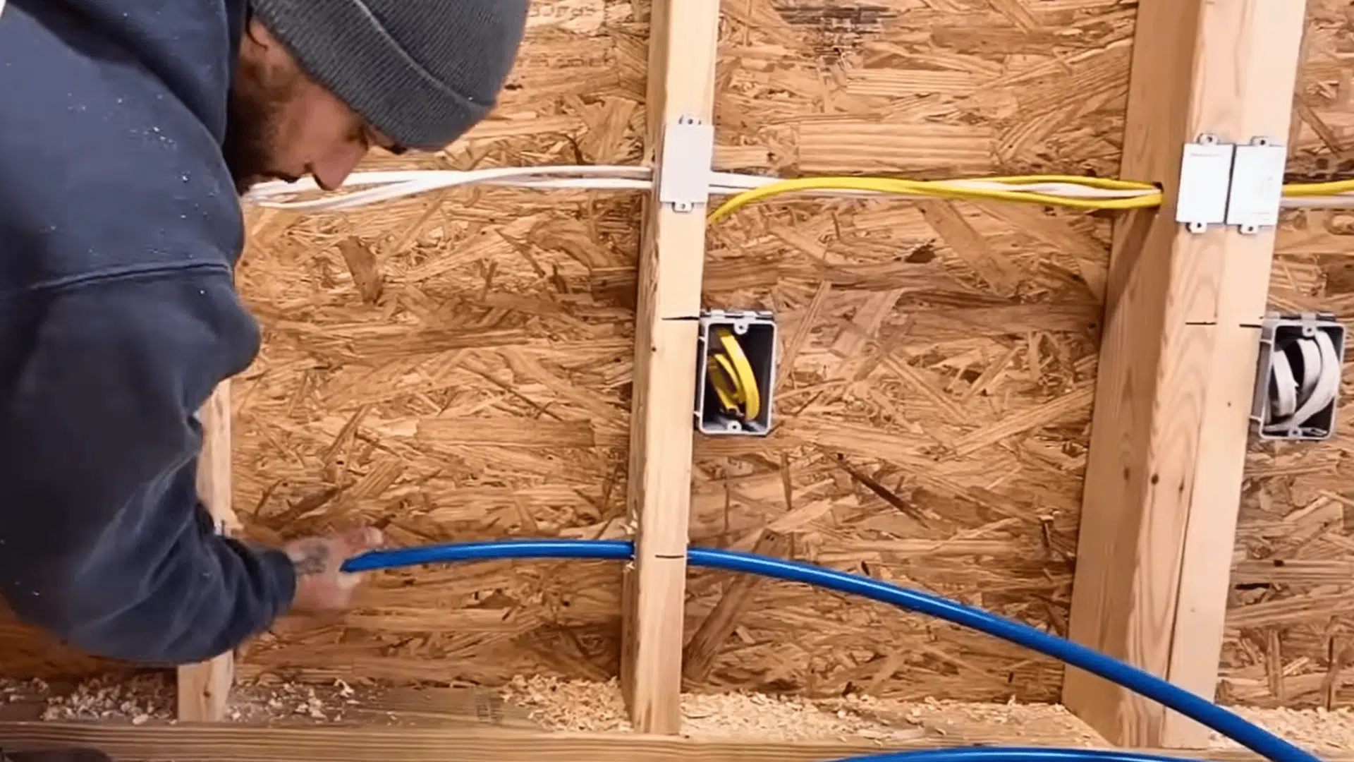 install plumbing and insulation