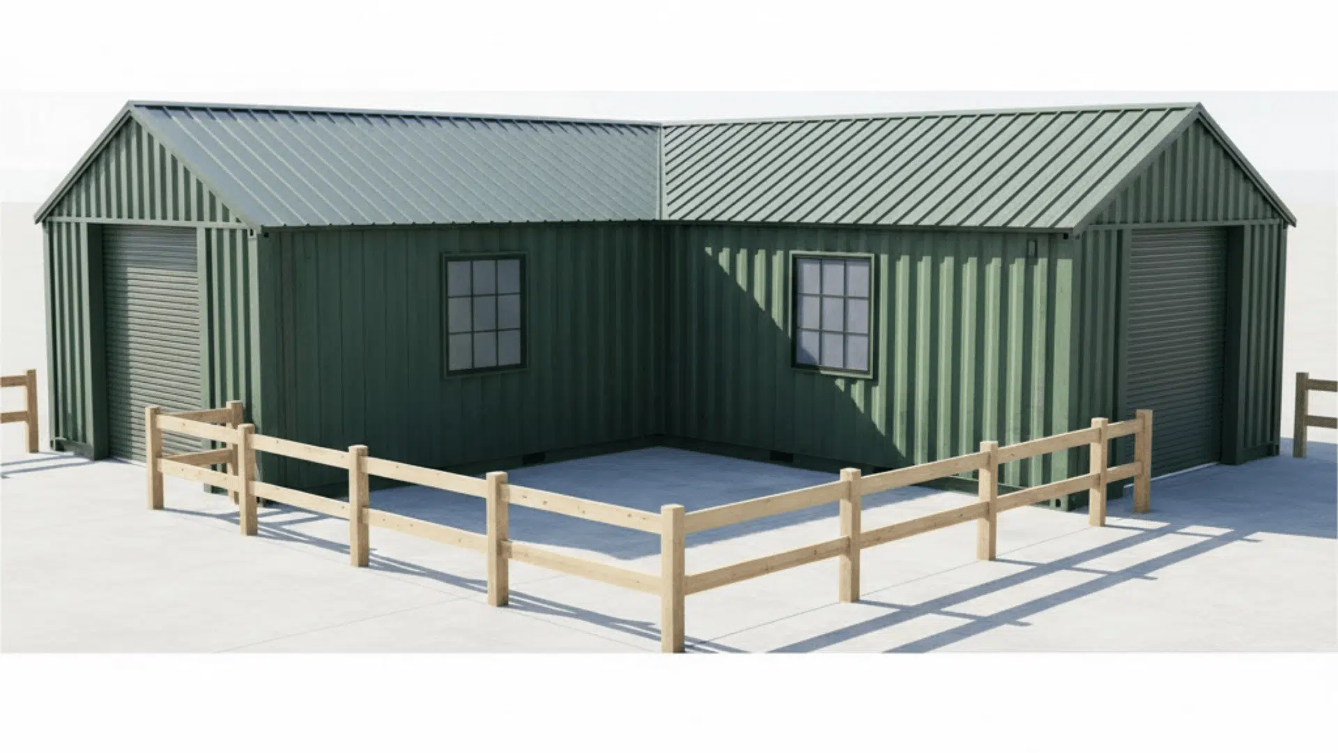 l shaped barn