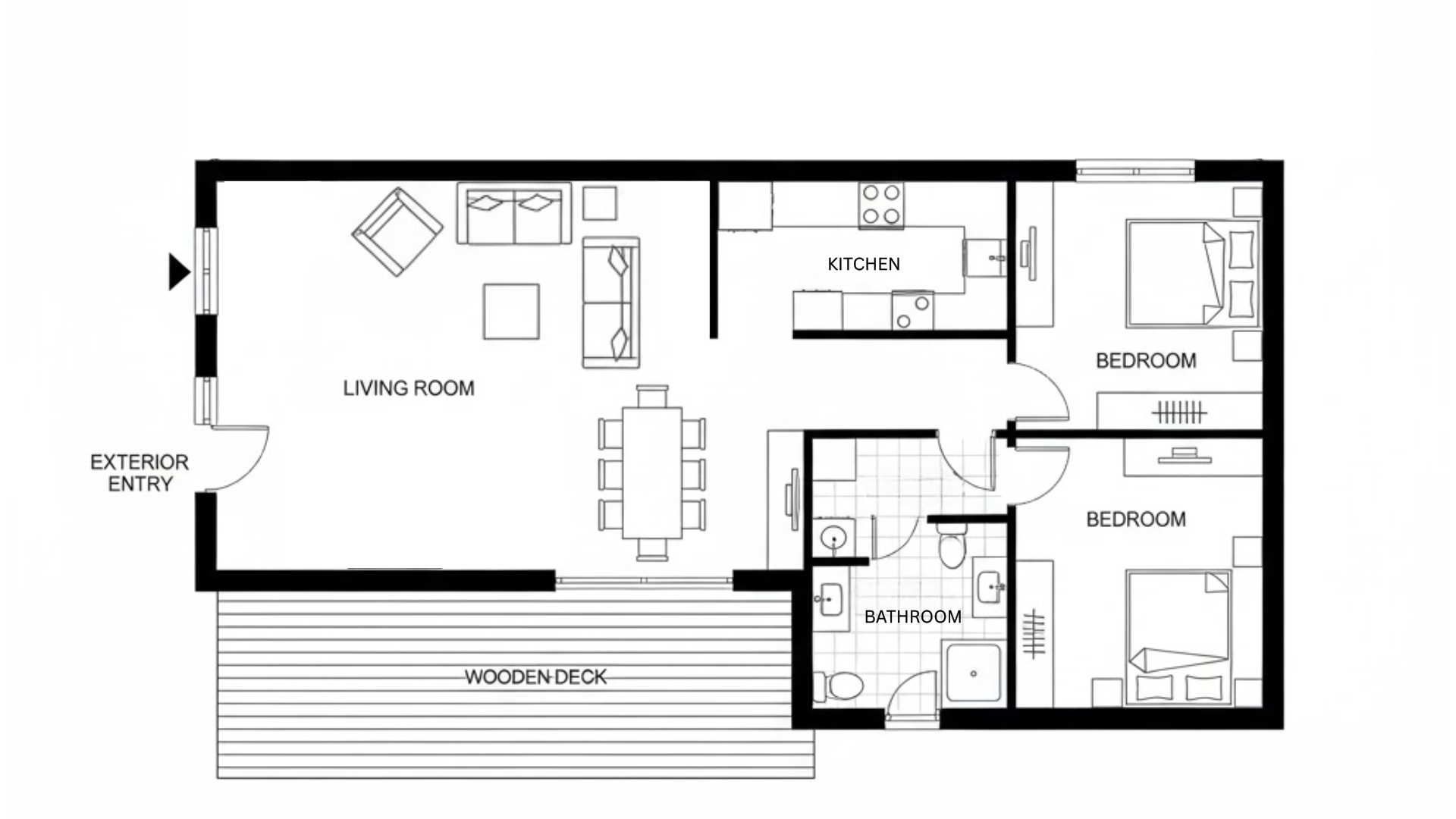 l shaped indoor outdoor small house floor plans