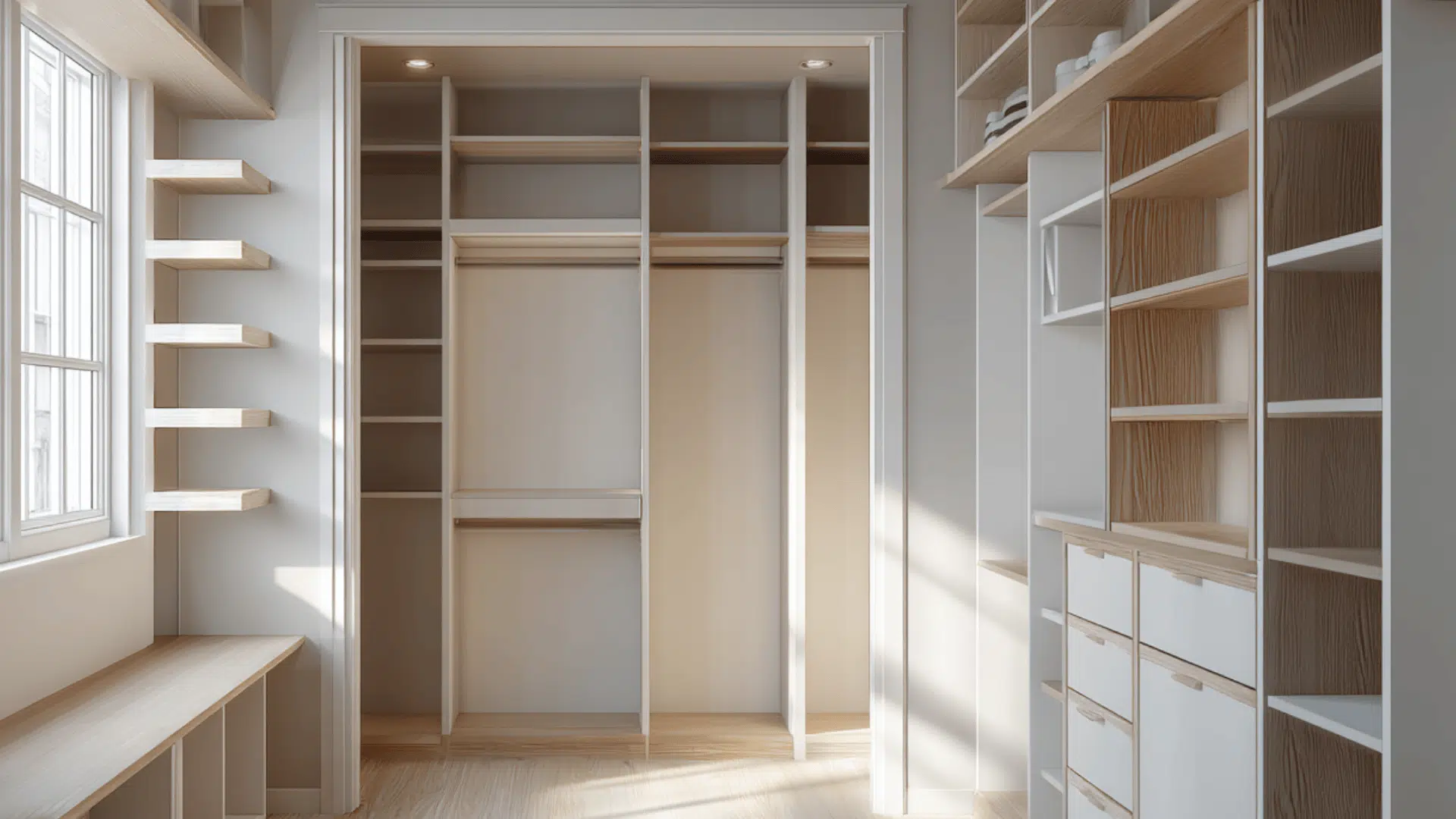 layout small closet design