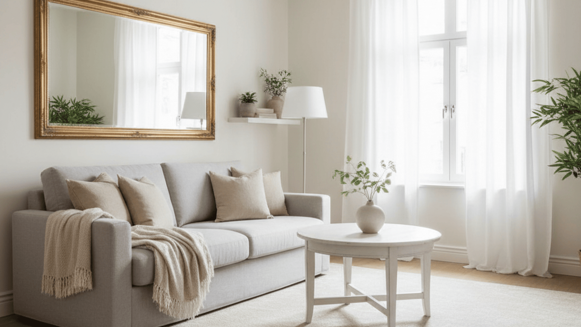 light colors and mirrors