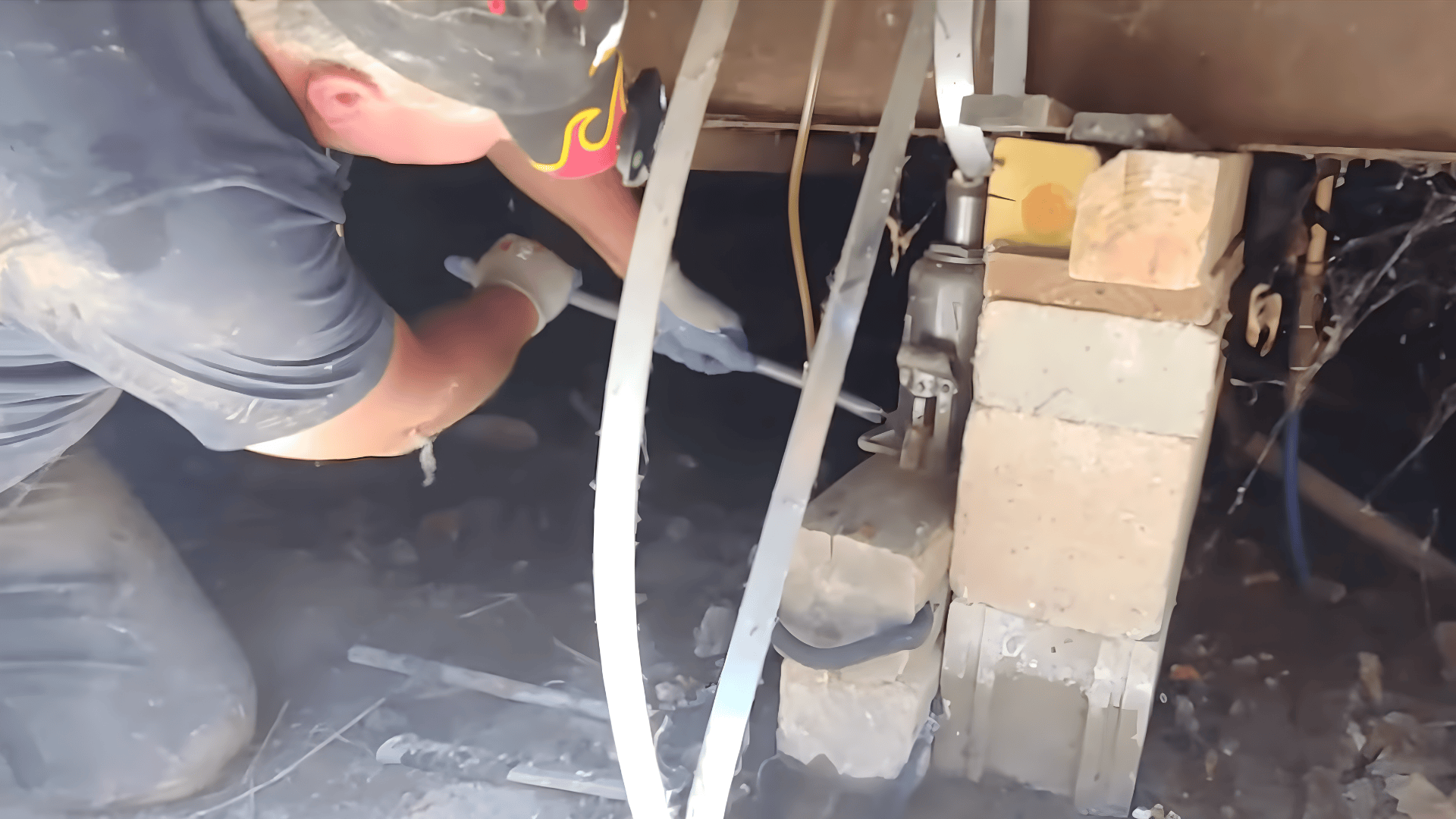 lower the frame and check level