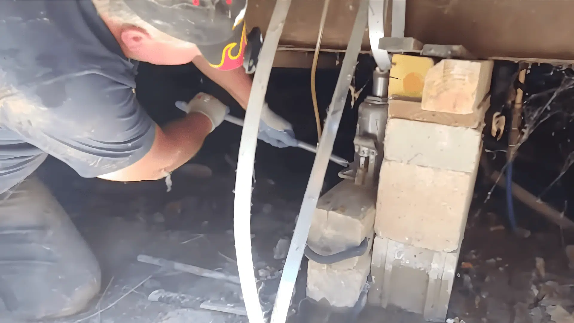 lower the frame and check level