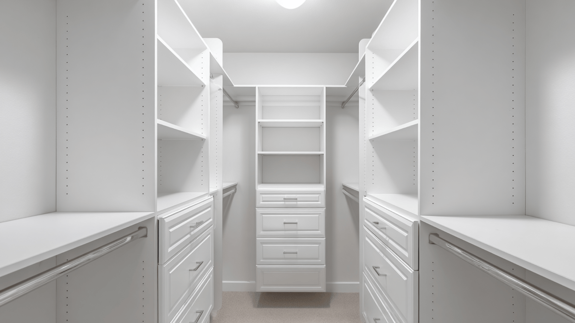 modern small walk in closet layout