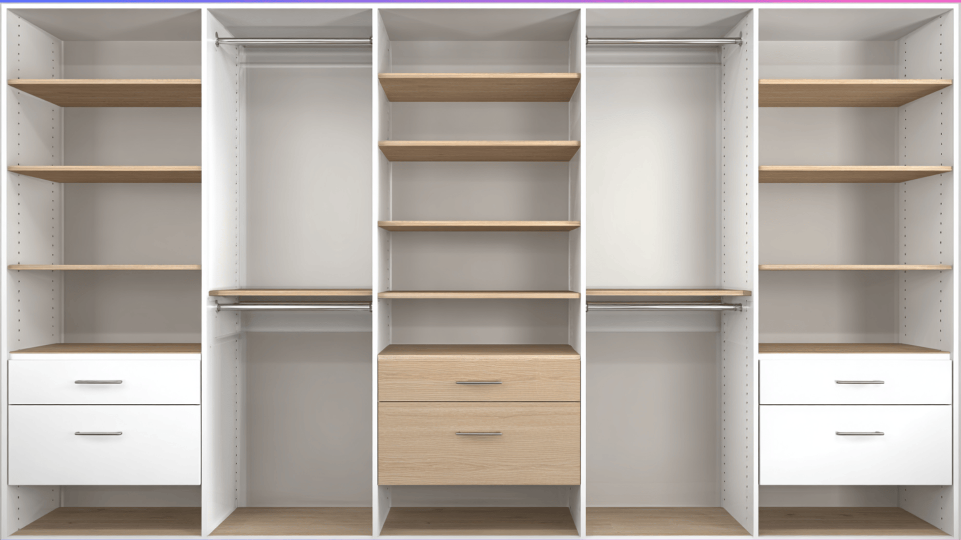 modular closet system layout