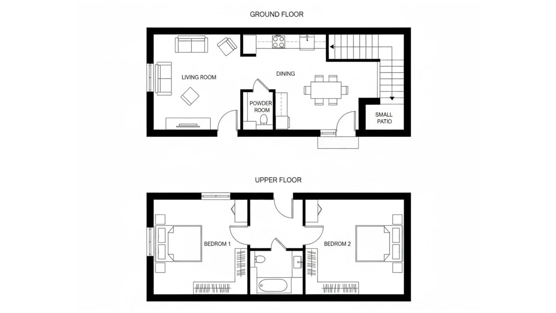 narrow lot two story home small house floor plans