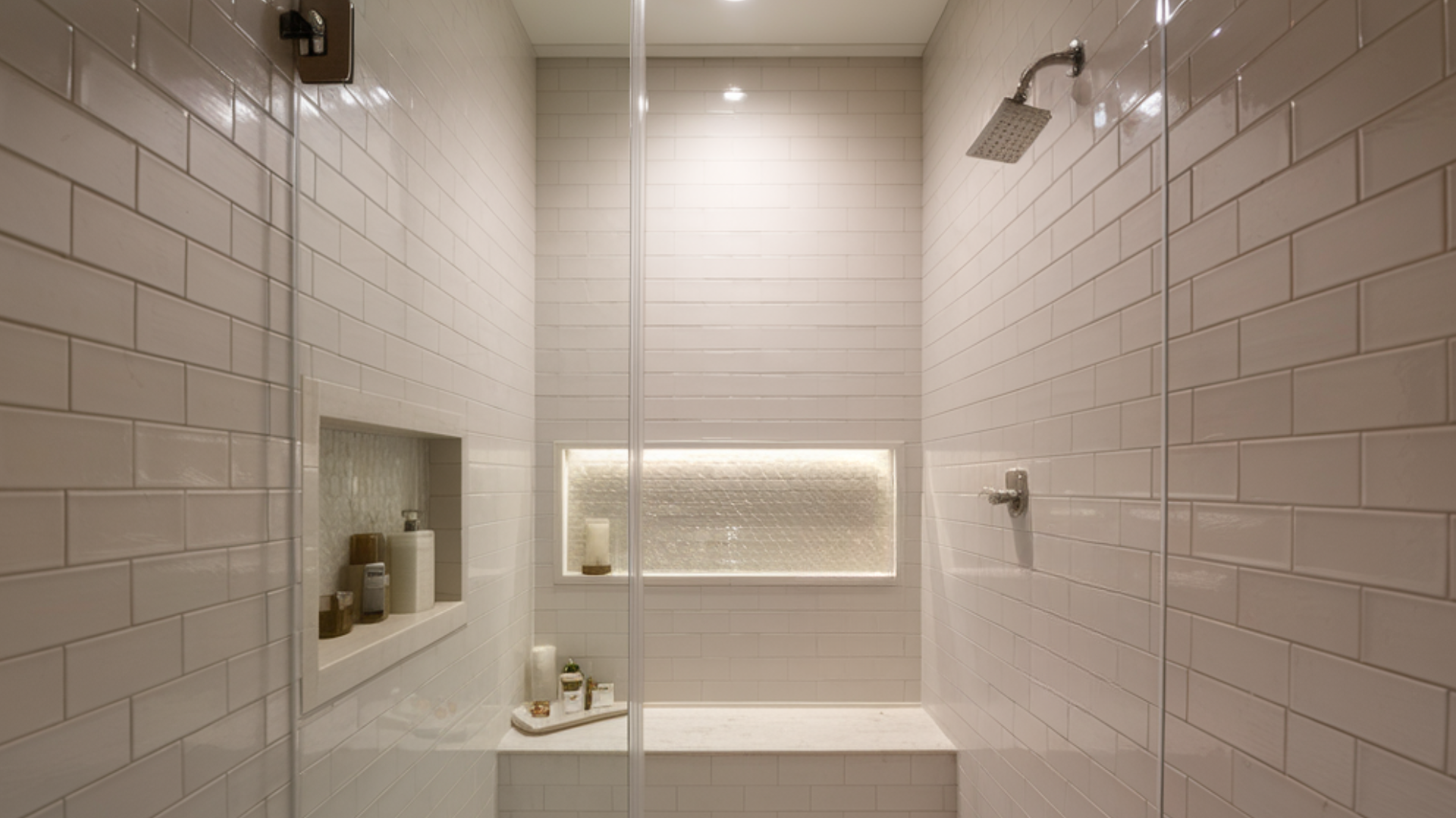 narrow nook small bathroom walk in shower idea