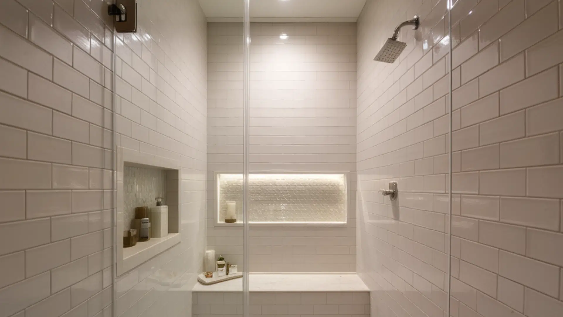 narrow nook small bathroom walk in shower idea