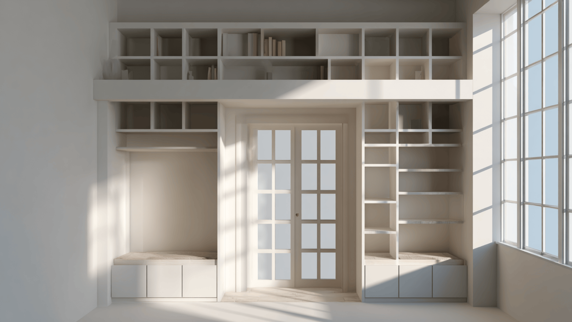 overhead loft closet layout