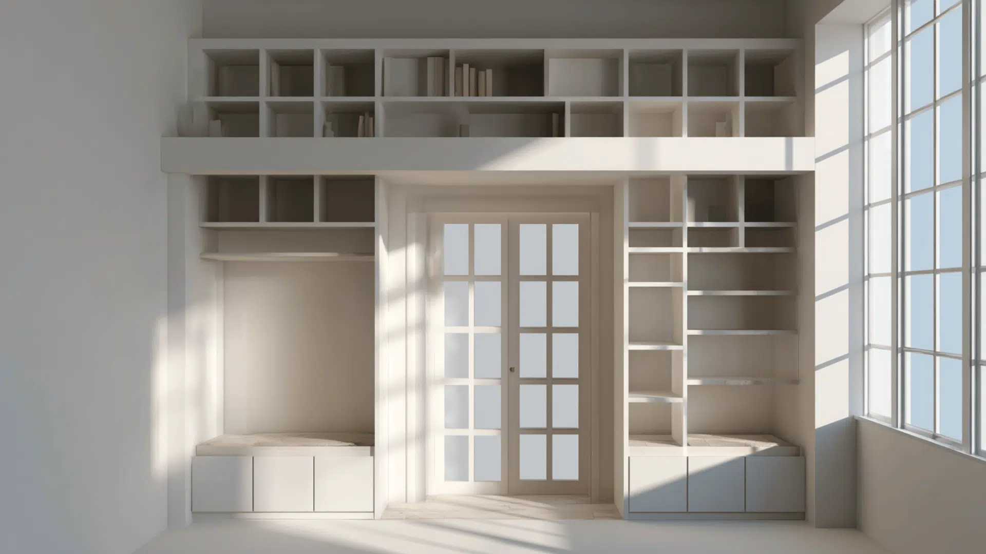 overhead loft closet layout