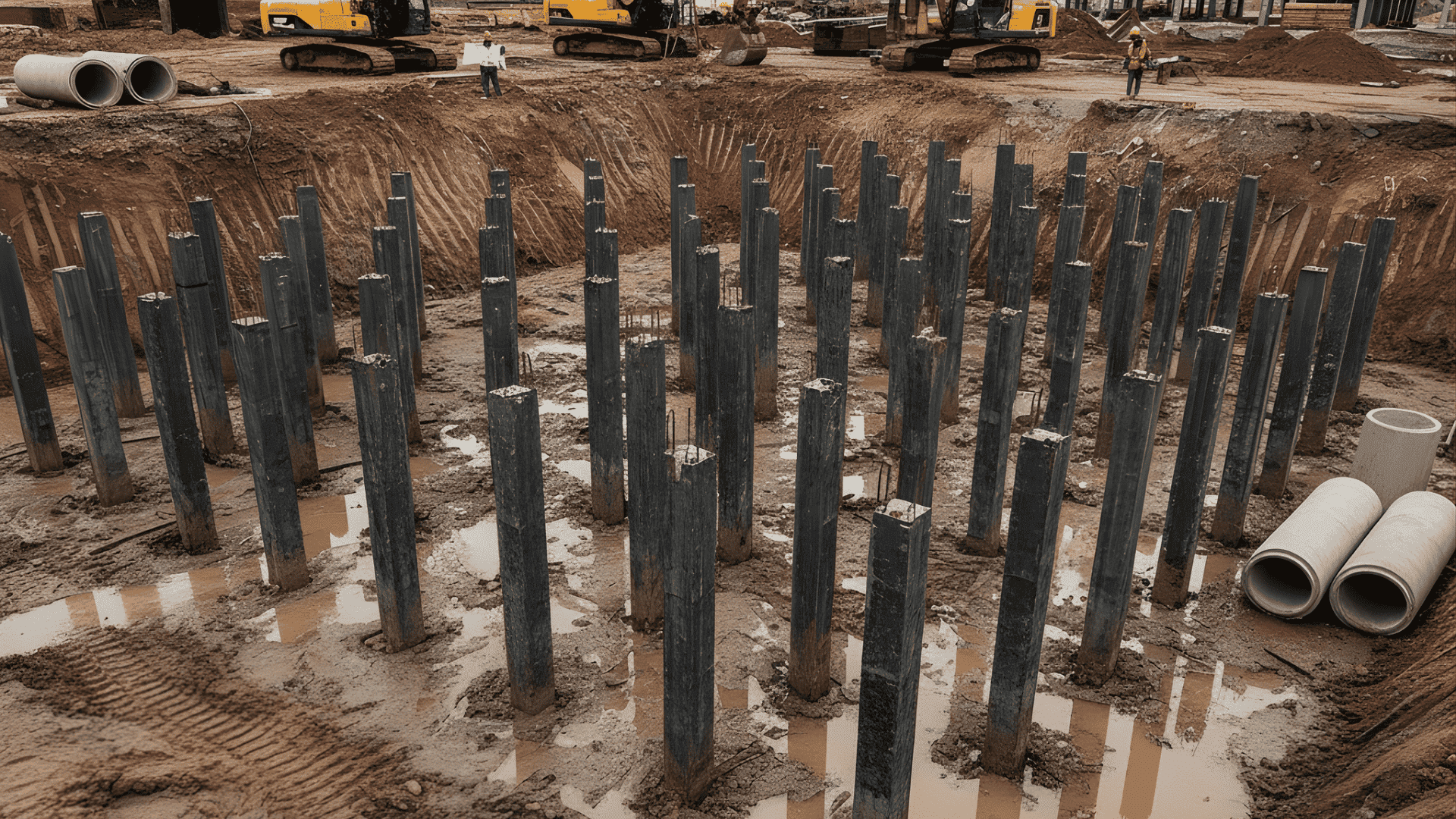 pile piled basement foundation