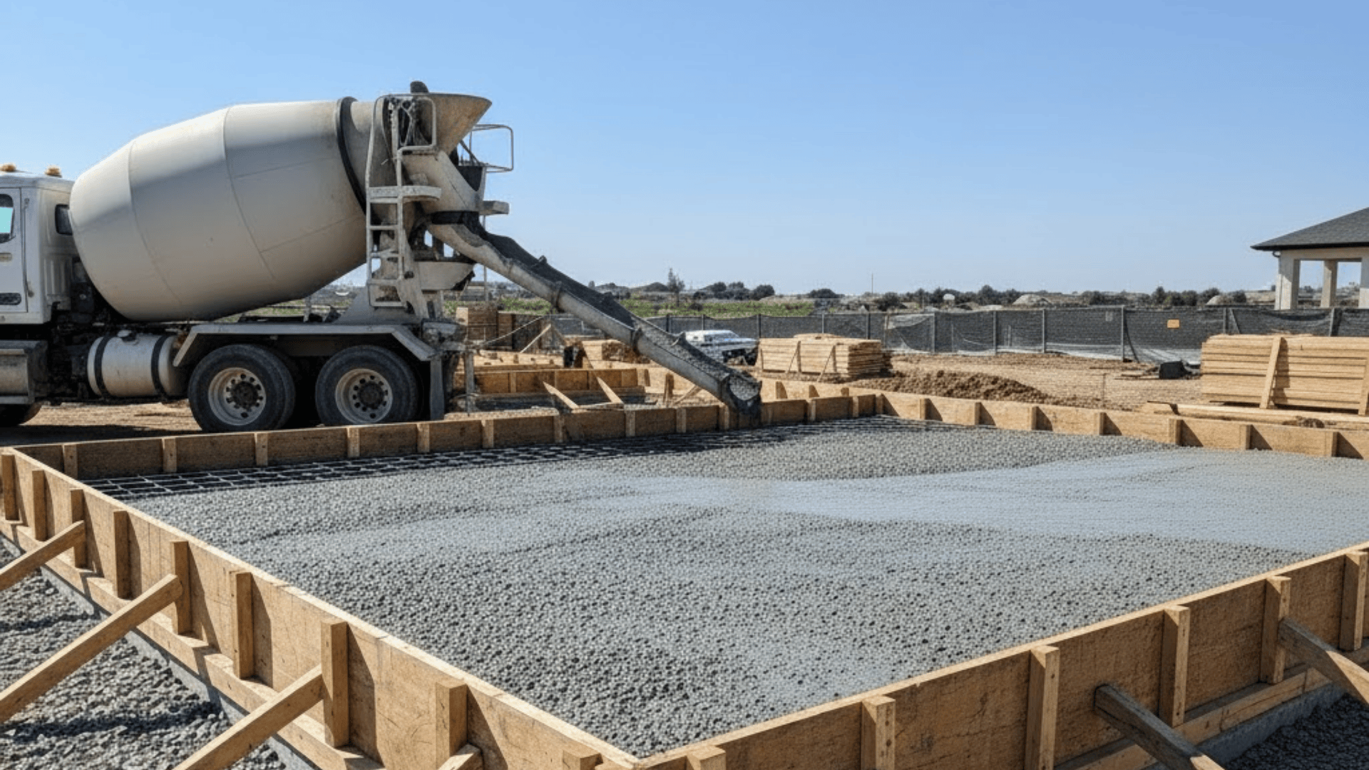 pour the concrete