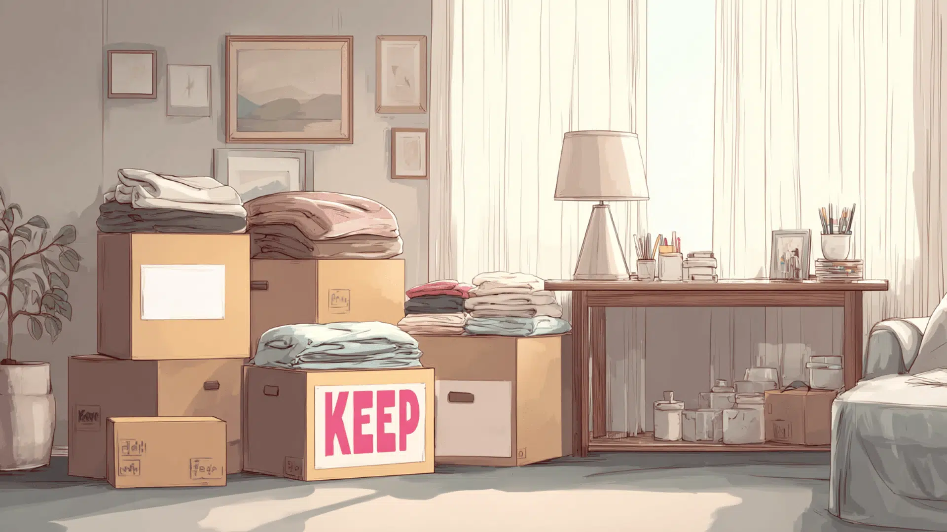 preparing packing and decluttering