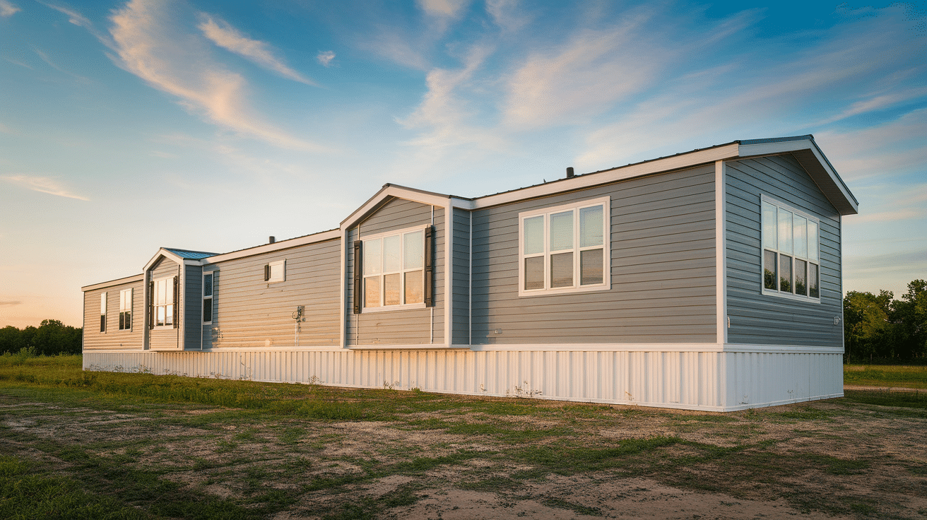 quadruple wide mobile home large size modern exterior