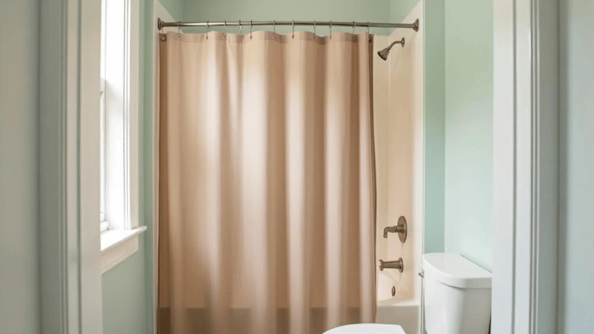 replace the shower curtain